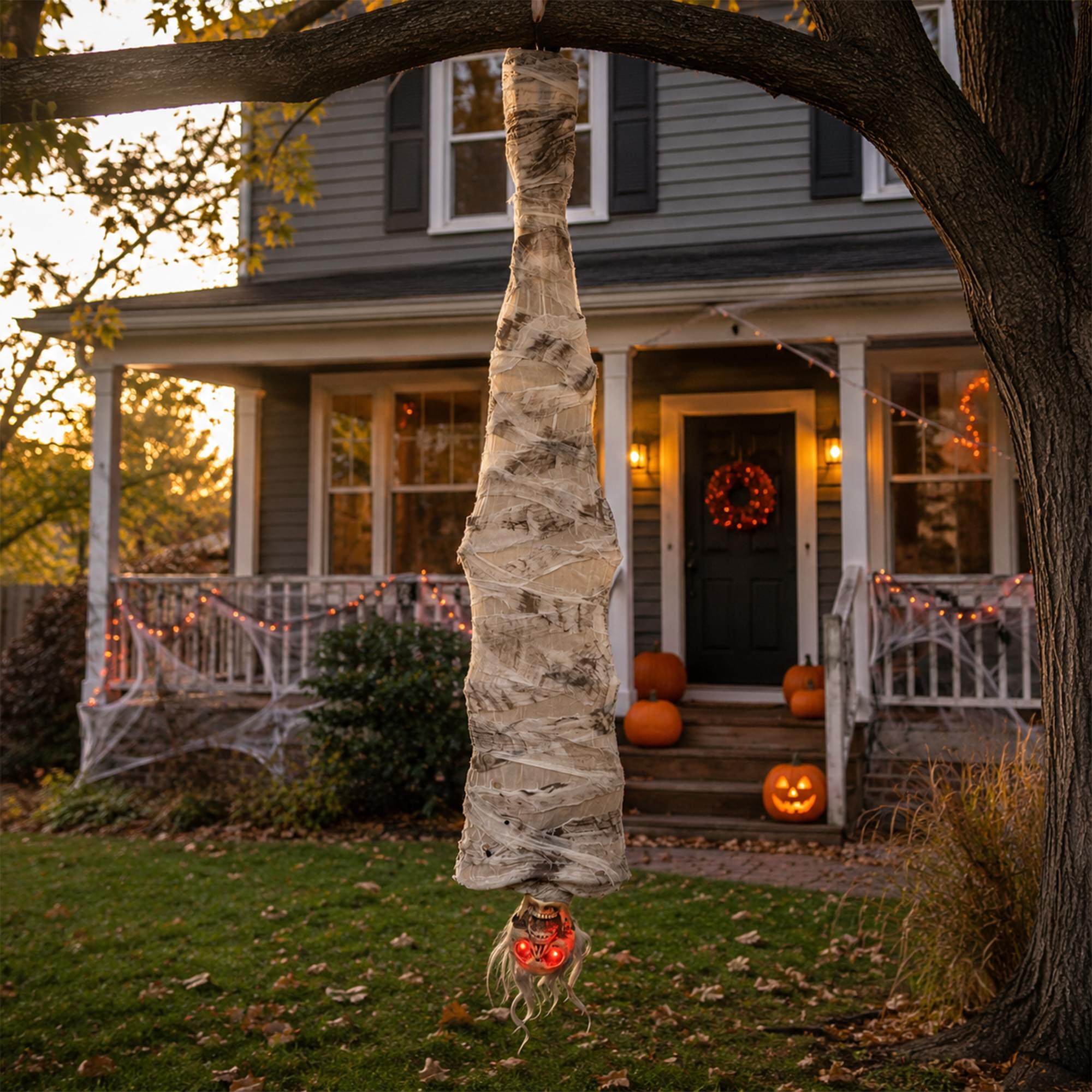 Animated Hanging Mummy Halloween Decor | 6 Feet