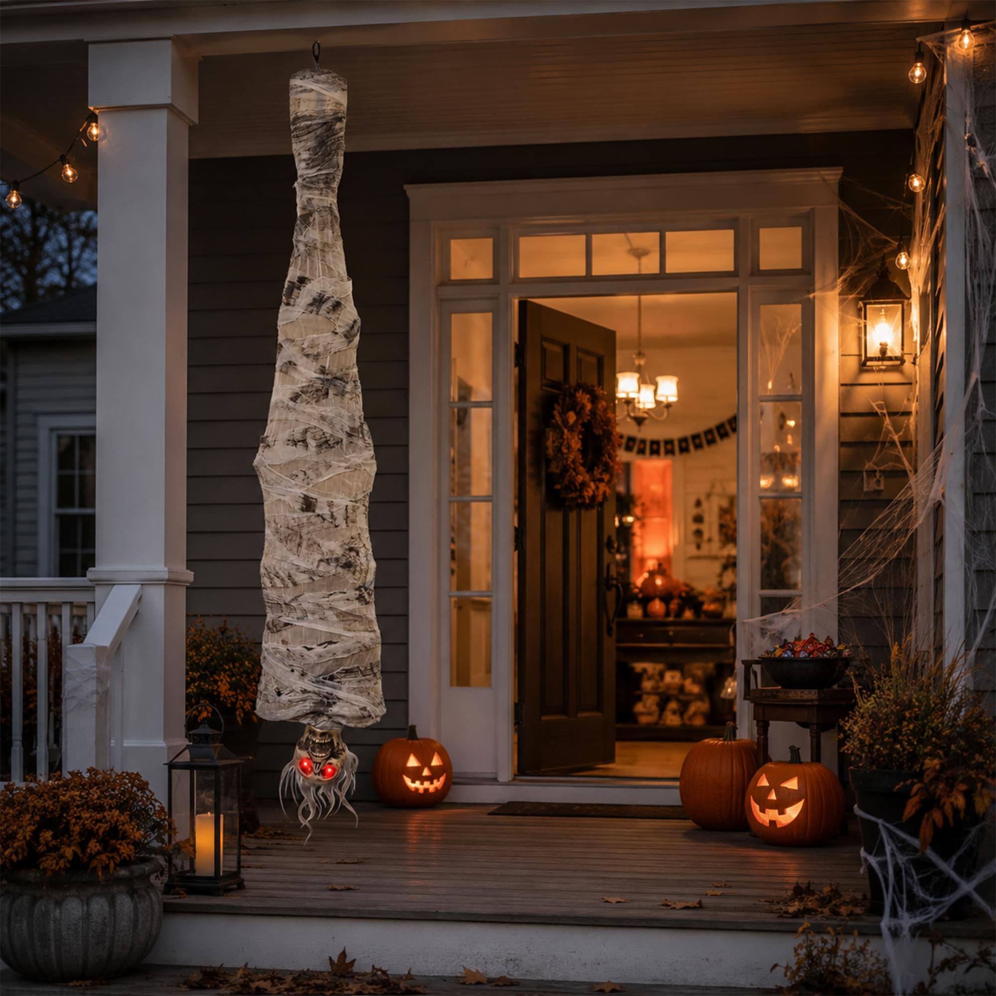 Animated Hanging Mummy Halloween Decor | 6 Feet