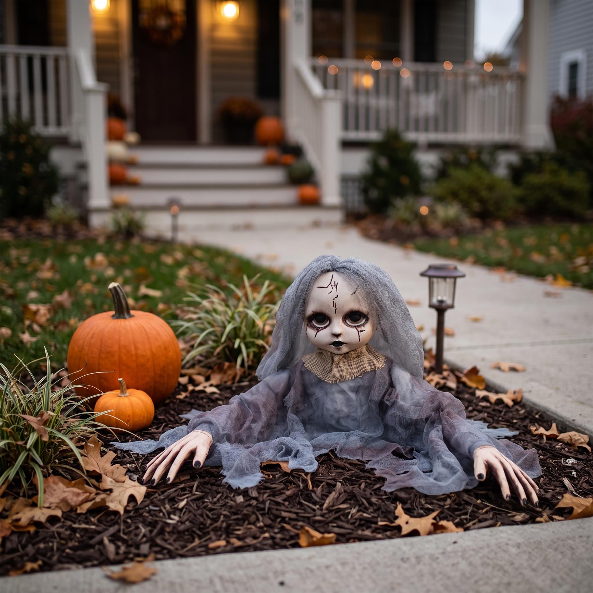 Creepy Doll Grave Breaker Halloween Decor | 12 Inches