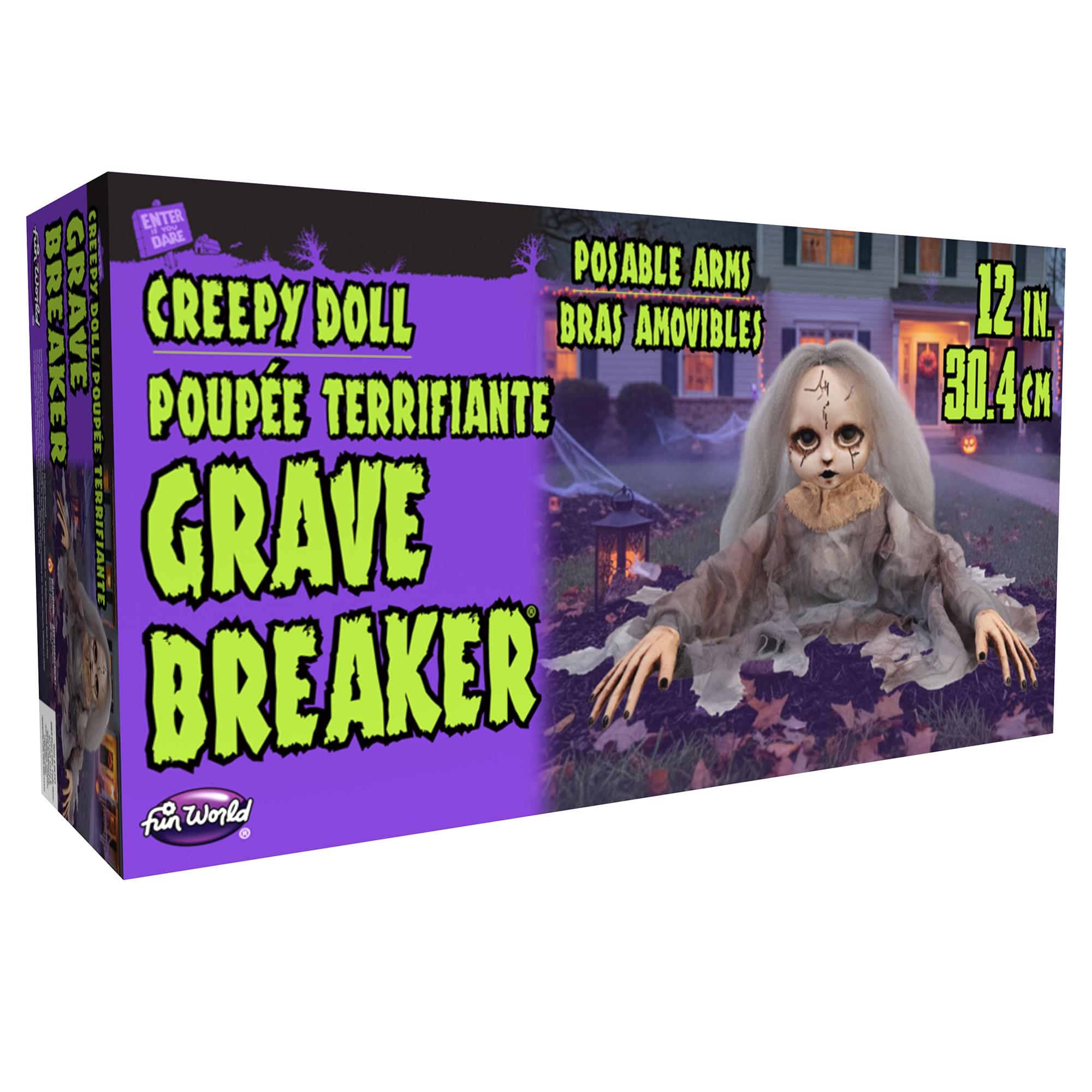 Creepy Doll Grave Breaker Halloween Decor | 12 Inches