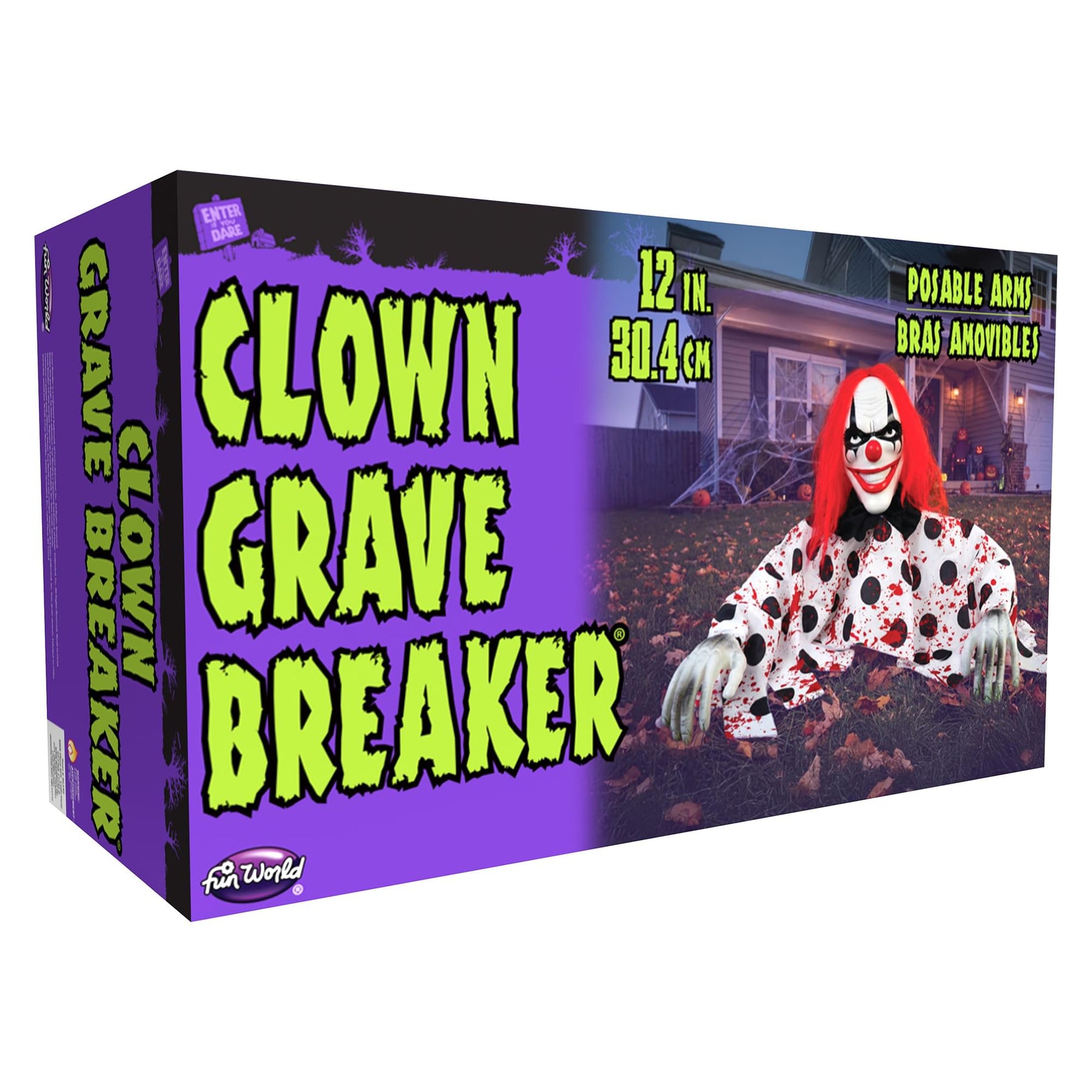 Evil Clown Grave Breaker Halloween Decor | 12 Inches