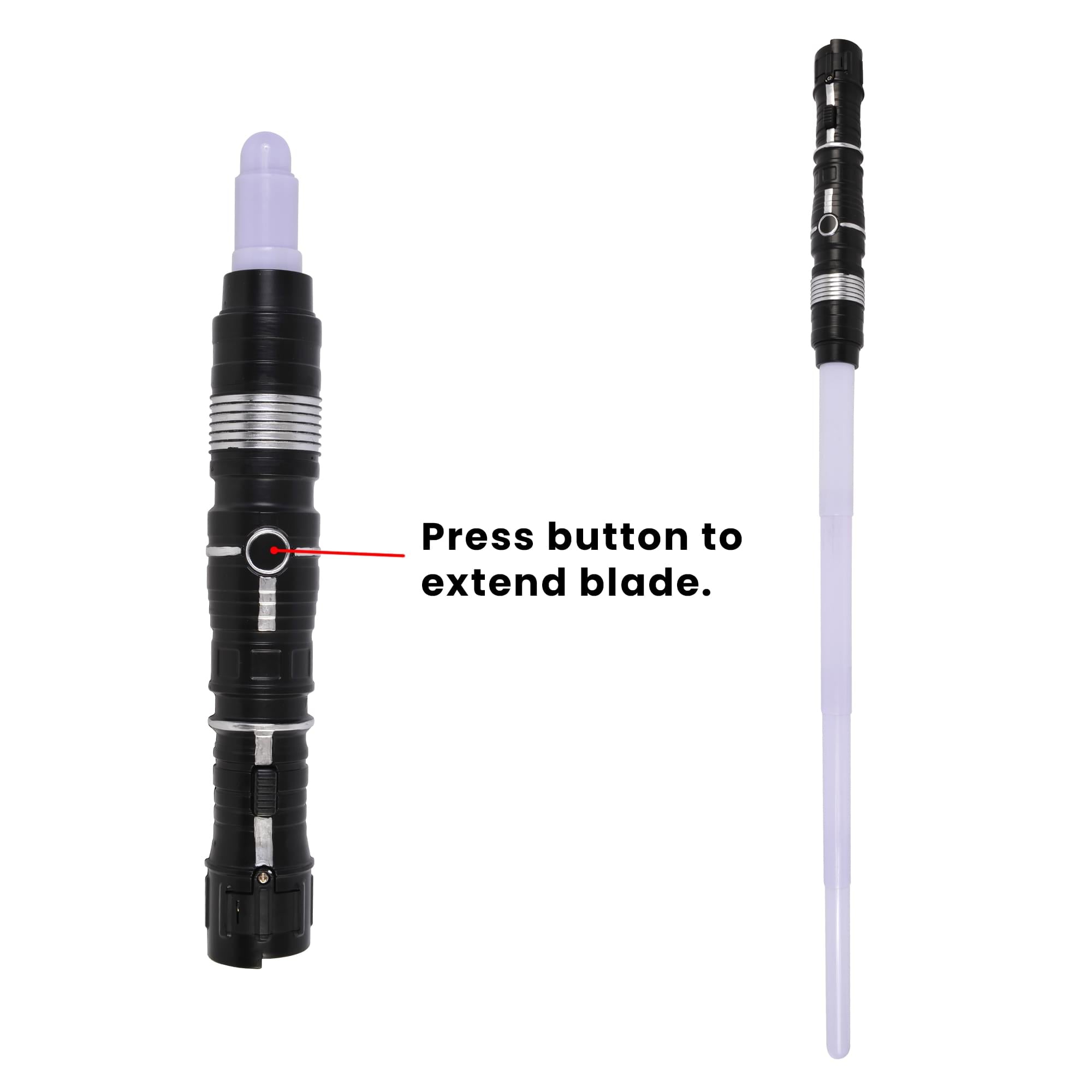 Light-Up 28 Inch Retractable Space Sword Costume Accessory | Lights Up Blue, Red and Green