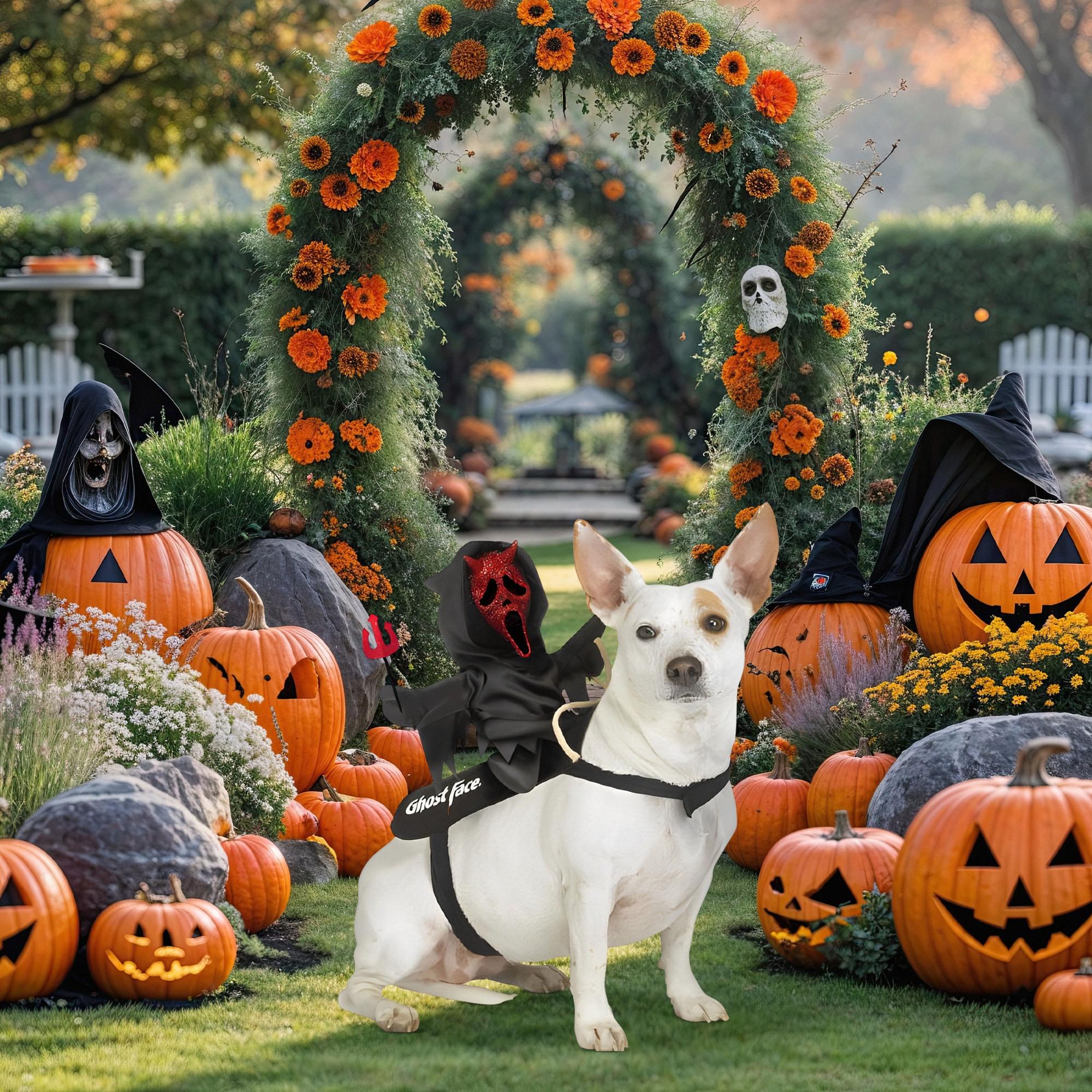 Ghost Face Devil Rider Pet Costume