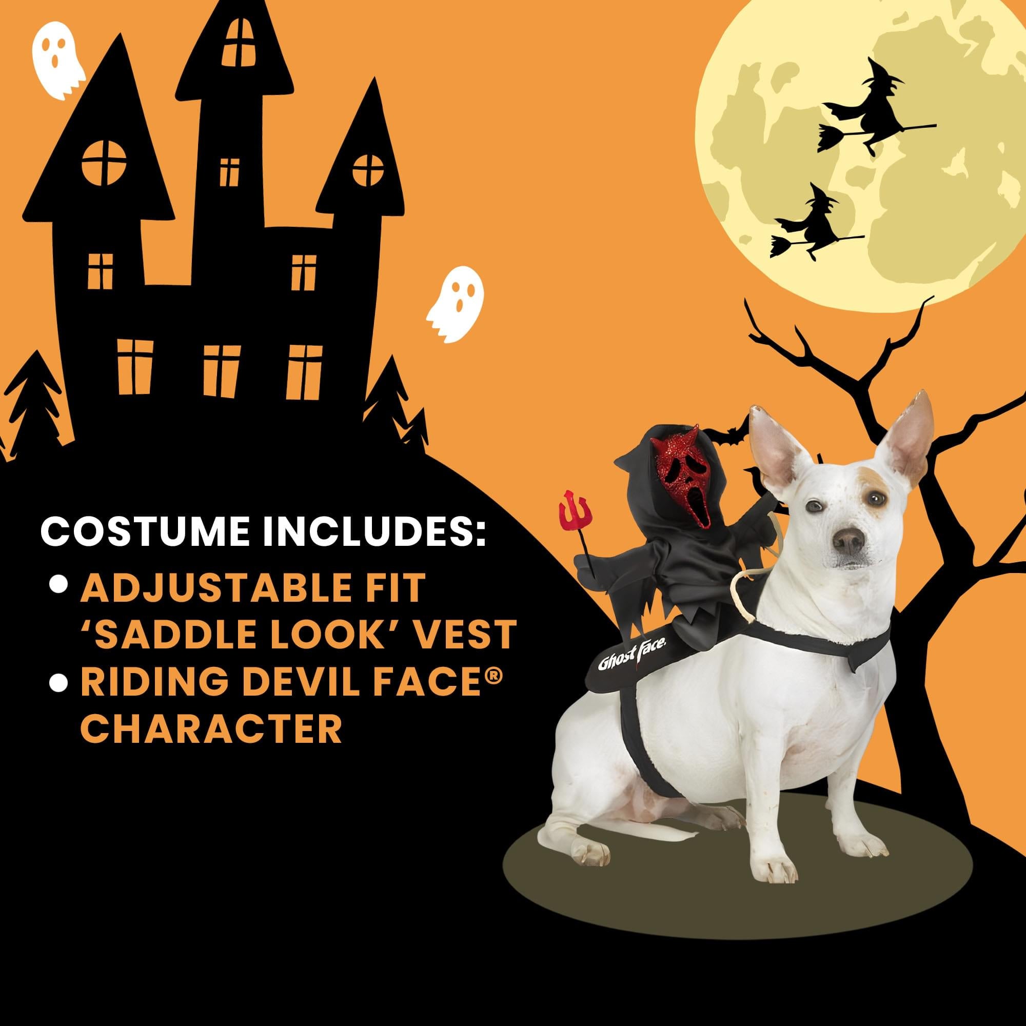Ghost Face Devil Rider Pet Costume