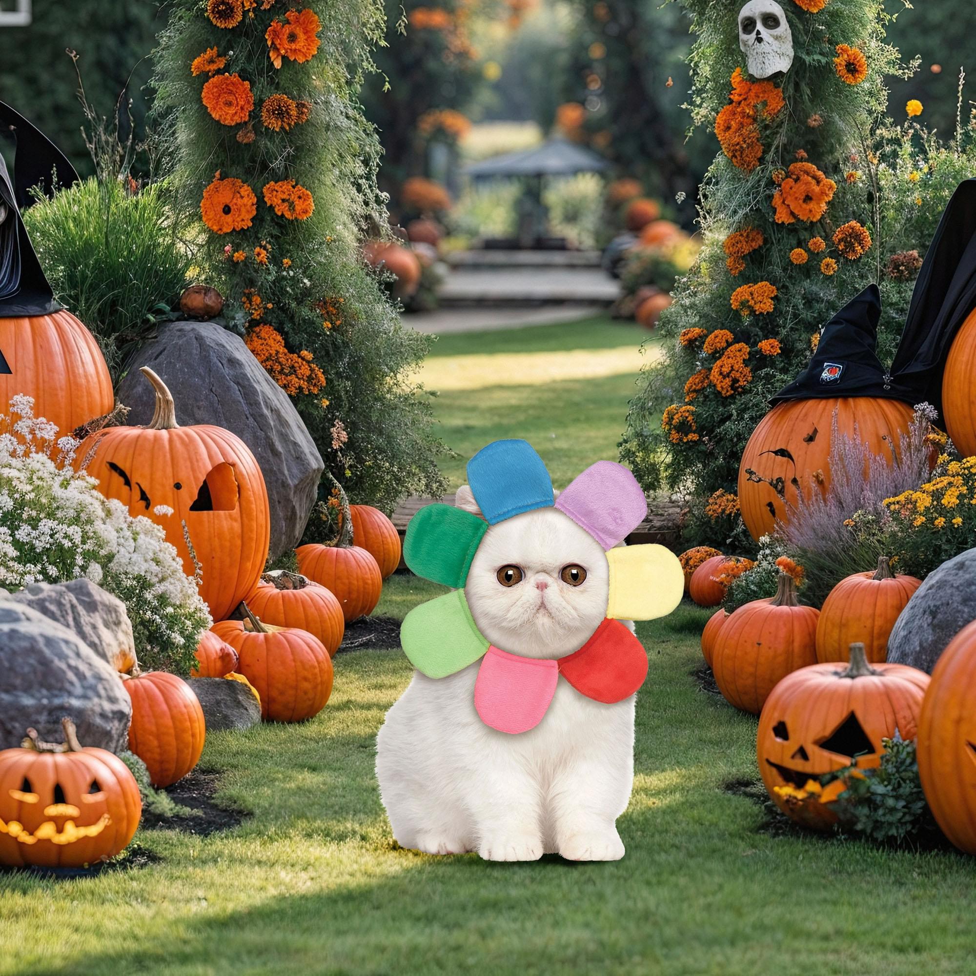 Flower Petal Hood Pet Costume