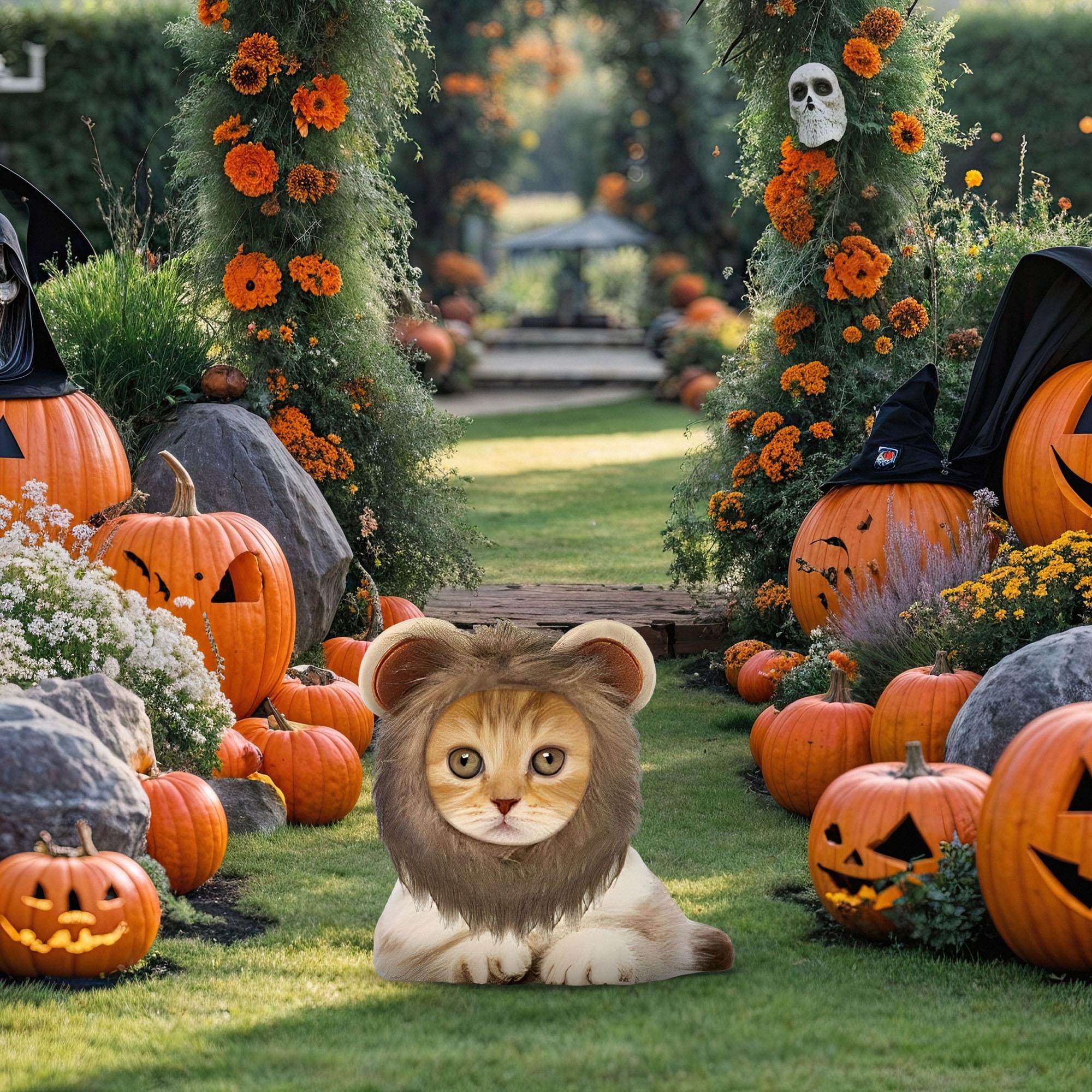 Lion Hood Pet Costume
