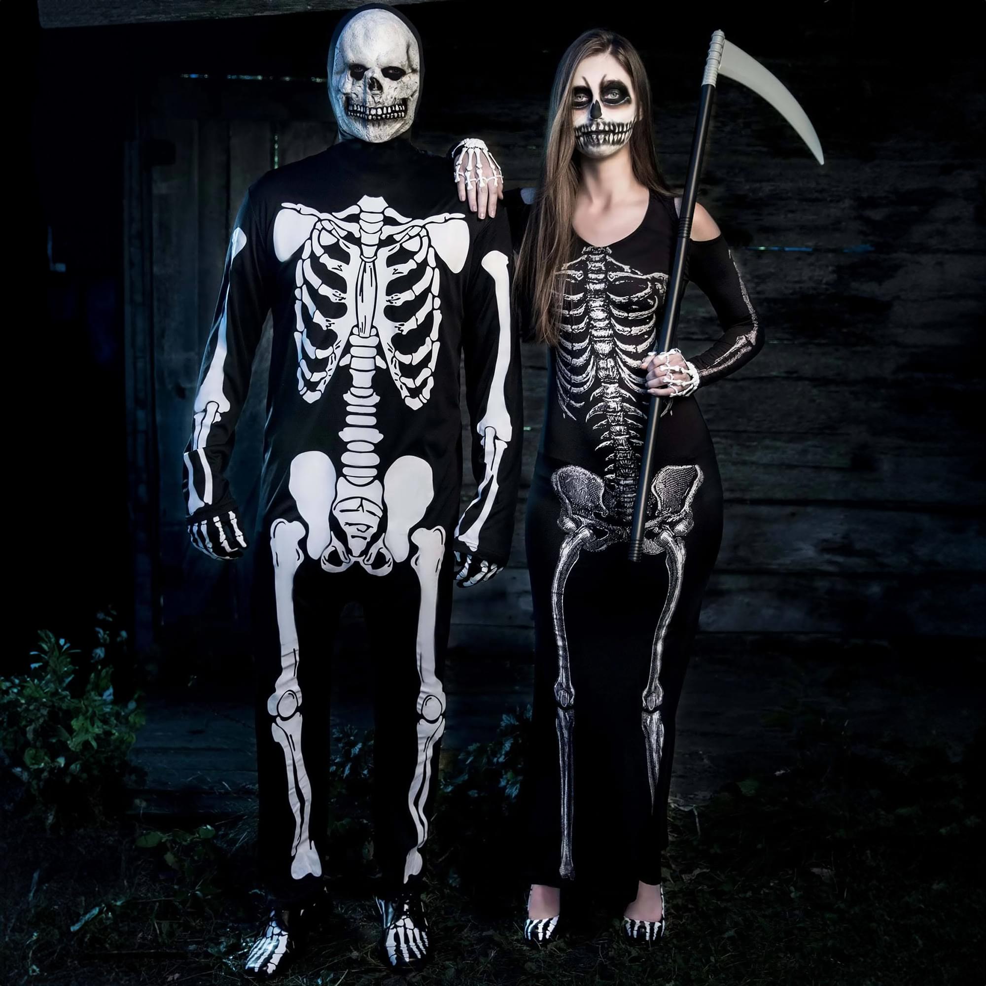 Skeleton Jumpsuit Costume Adult