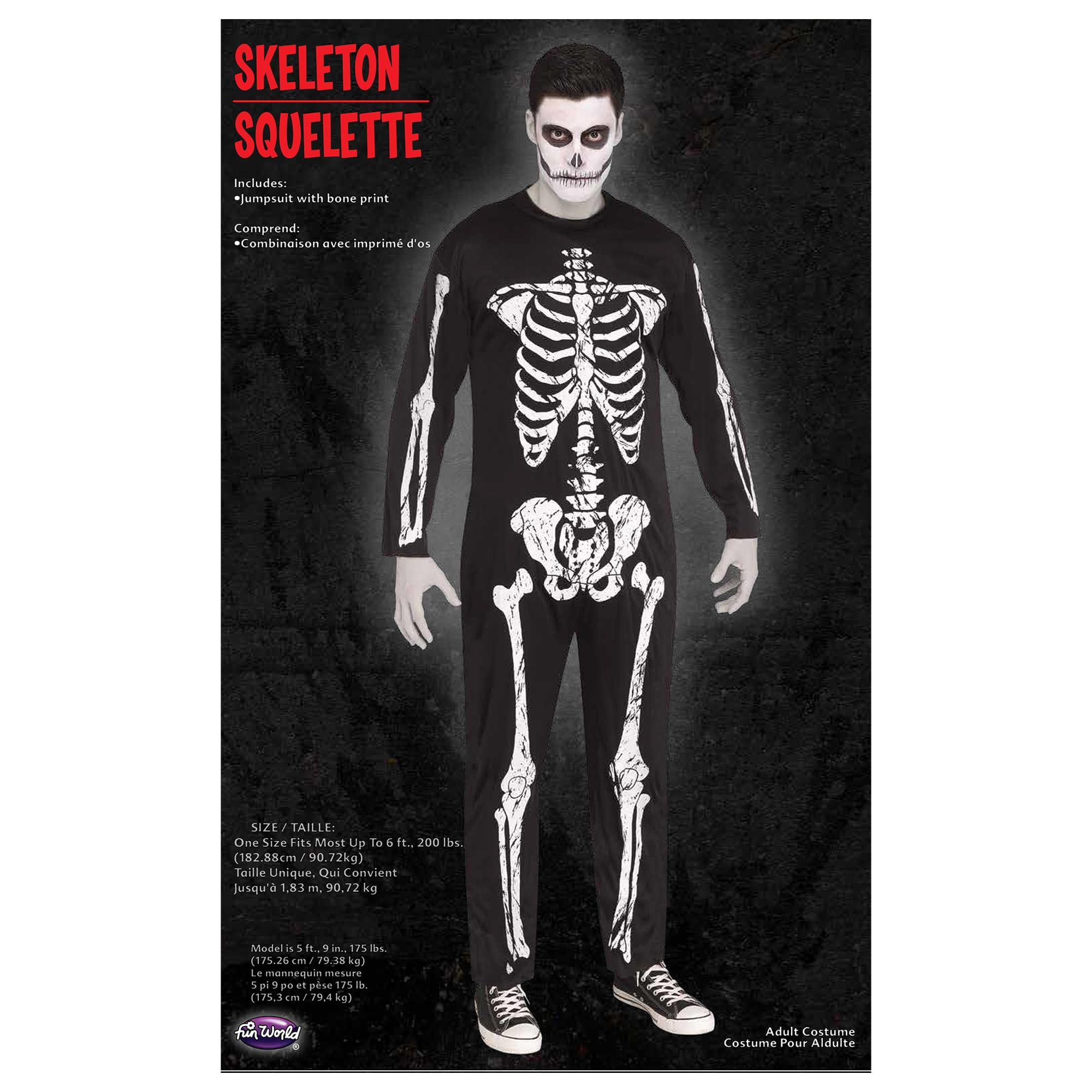 Skeleton Jumpsuit Costume Adult