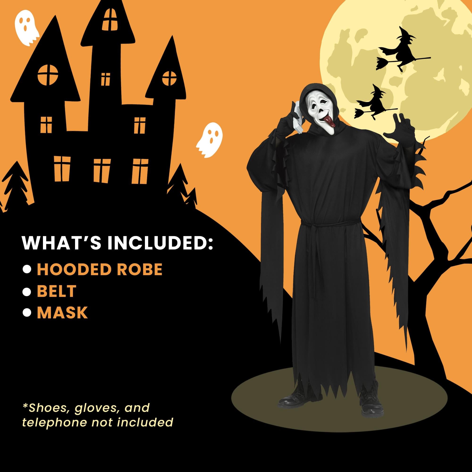 Scary Movie Wassup! Ghost Face Adult Costume | One Size