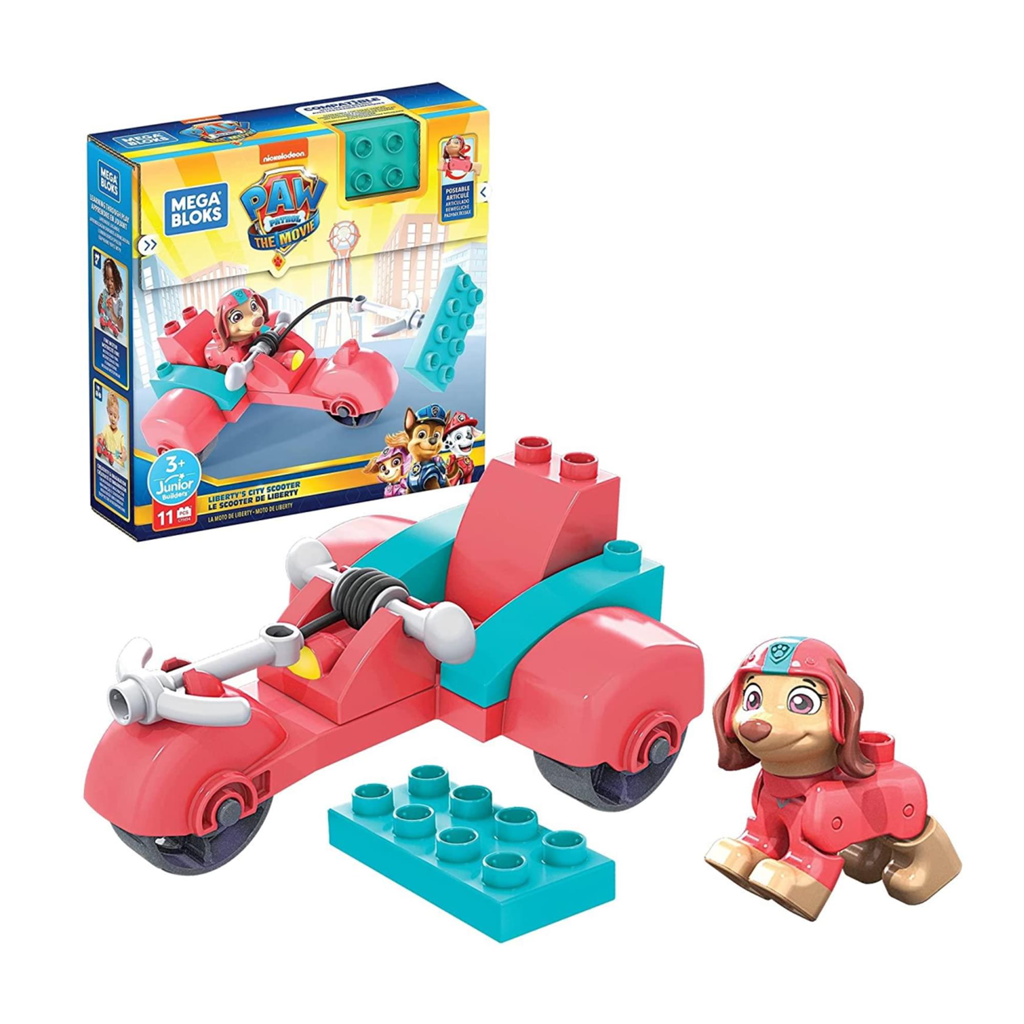 PAW Patrol MEGA Bloks Liberty's City Scooter Toy Building Set