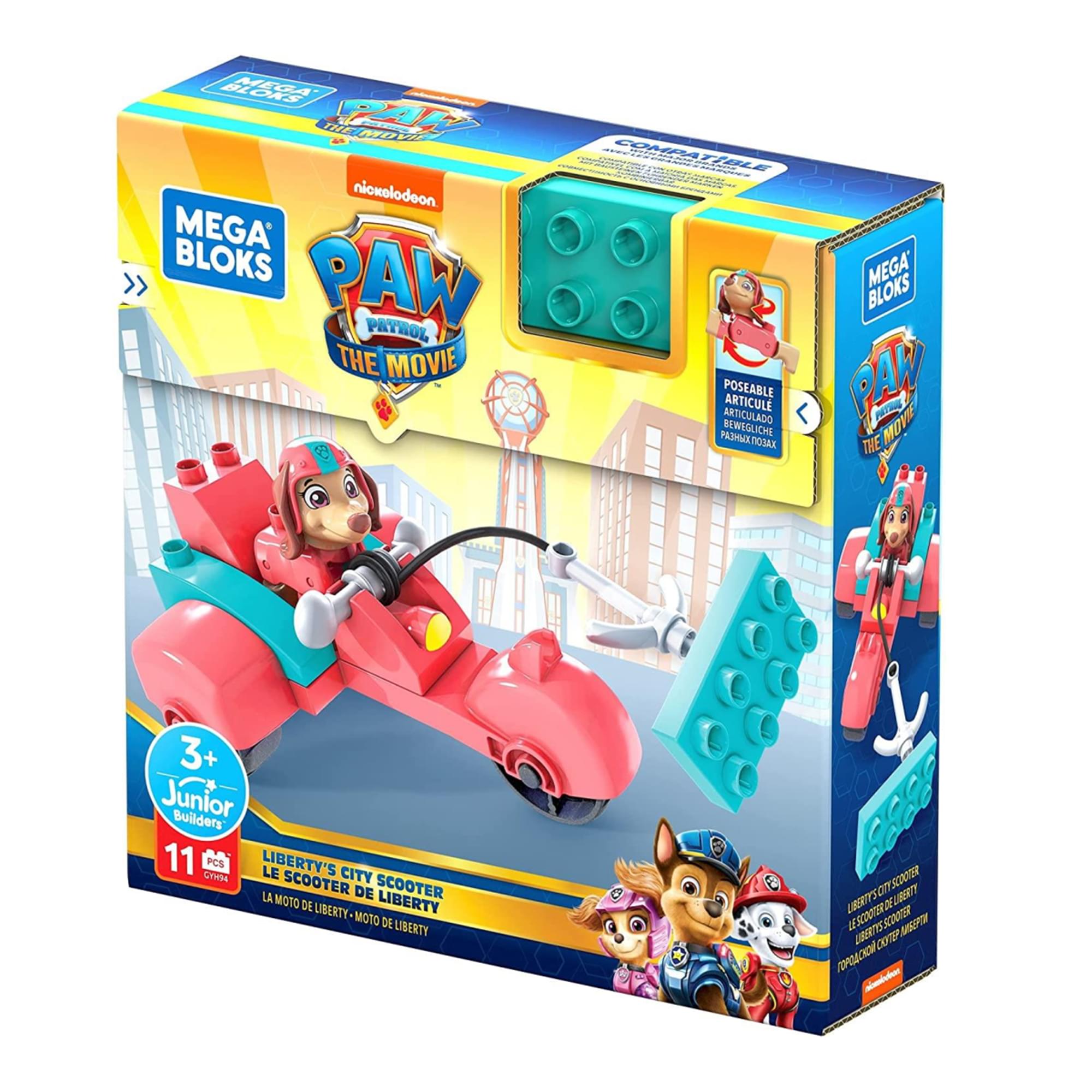 PAW Patrol MEGA Bloks Liberty's City Scooter Toy Building Set