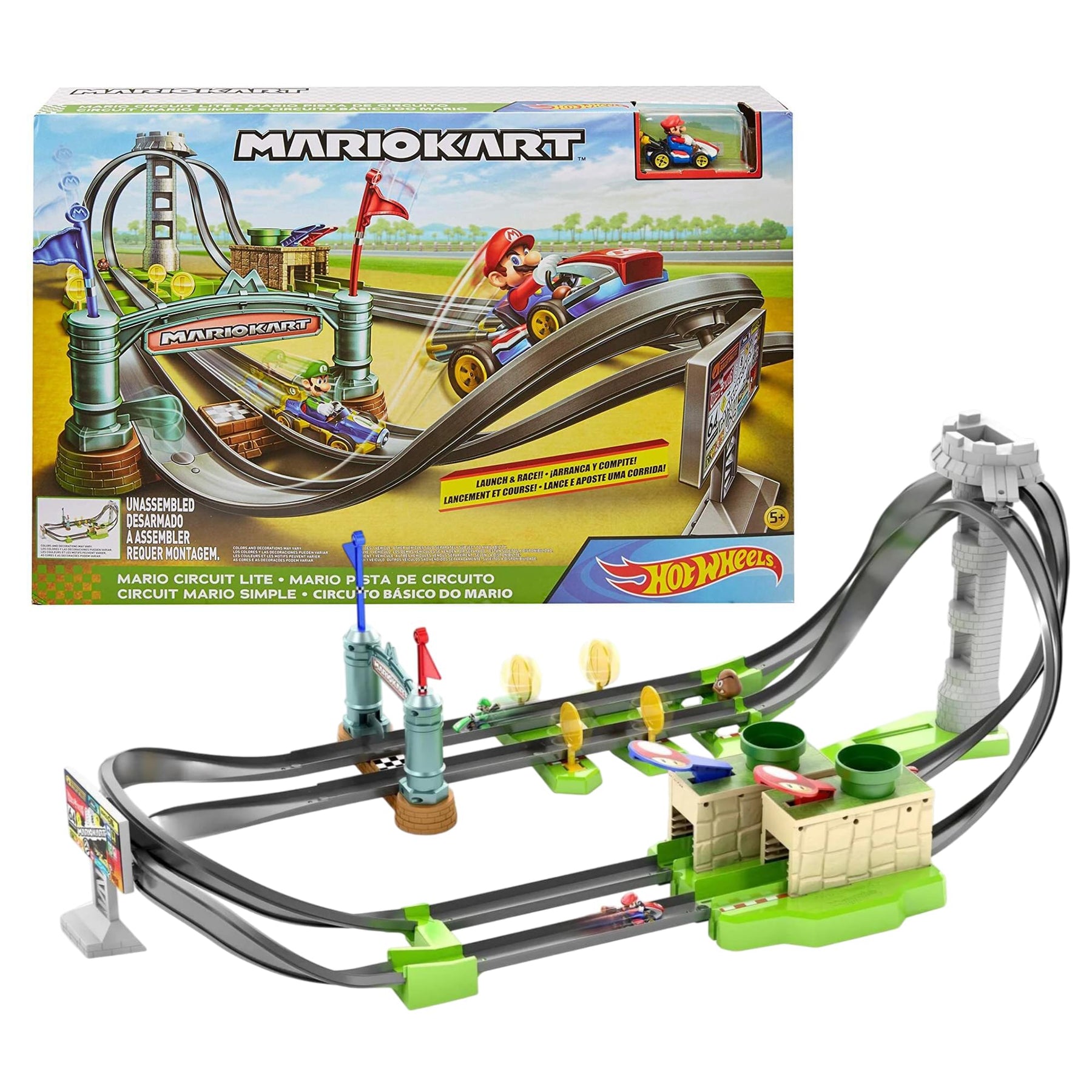Hot Wheels Mario Kart Circuit Lite Track Set