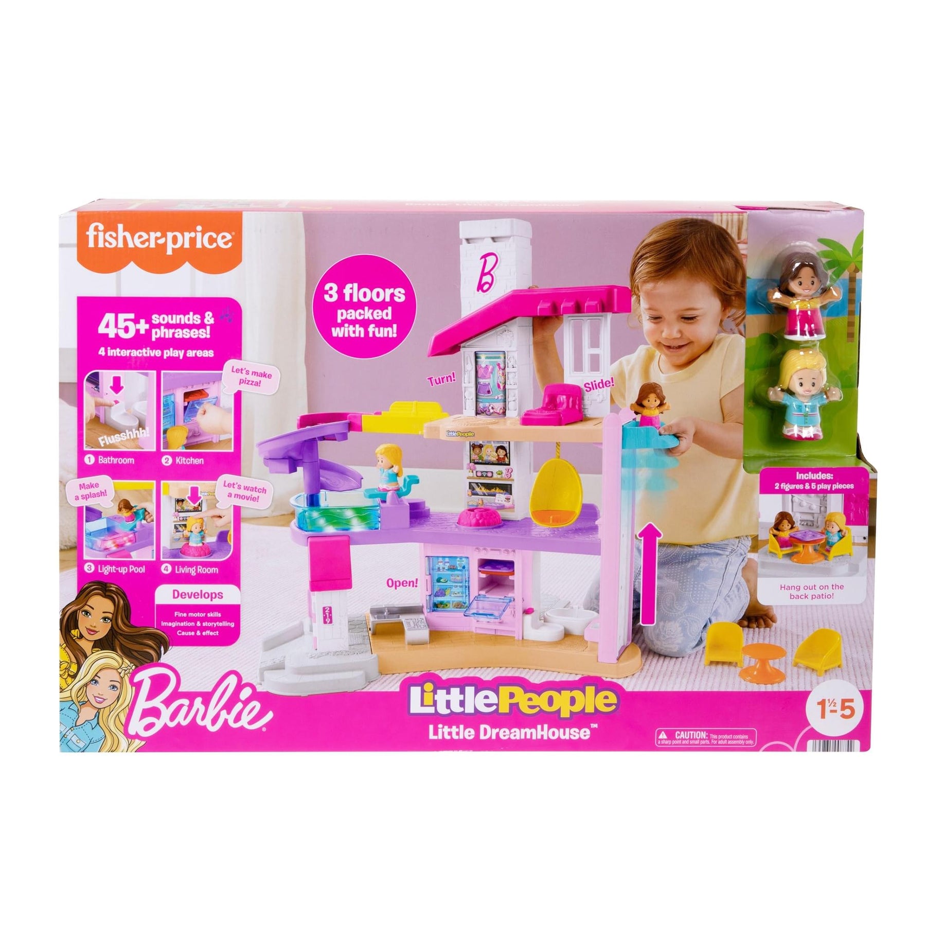 Fisher-Price Little People Barbie Little Dreamhouse Interactive Playset