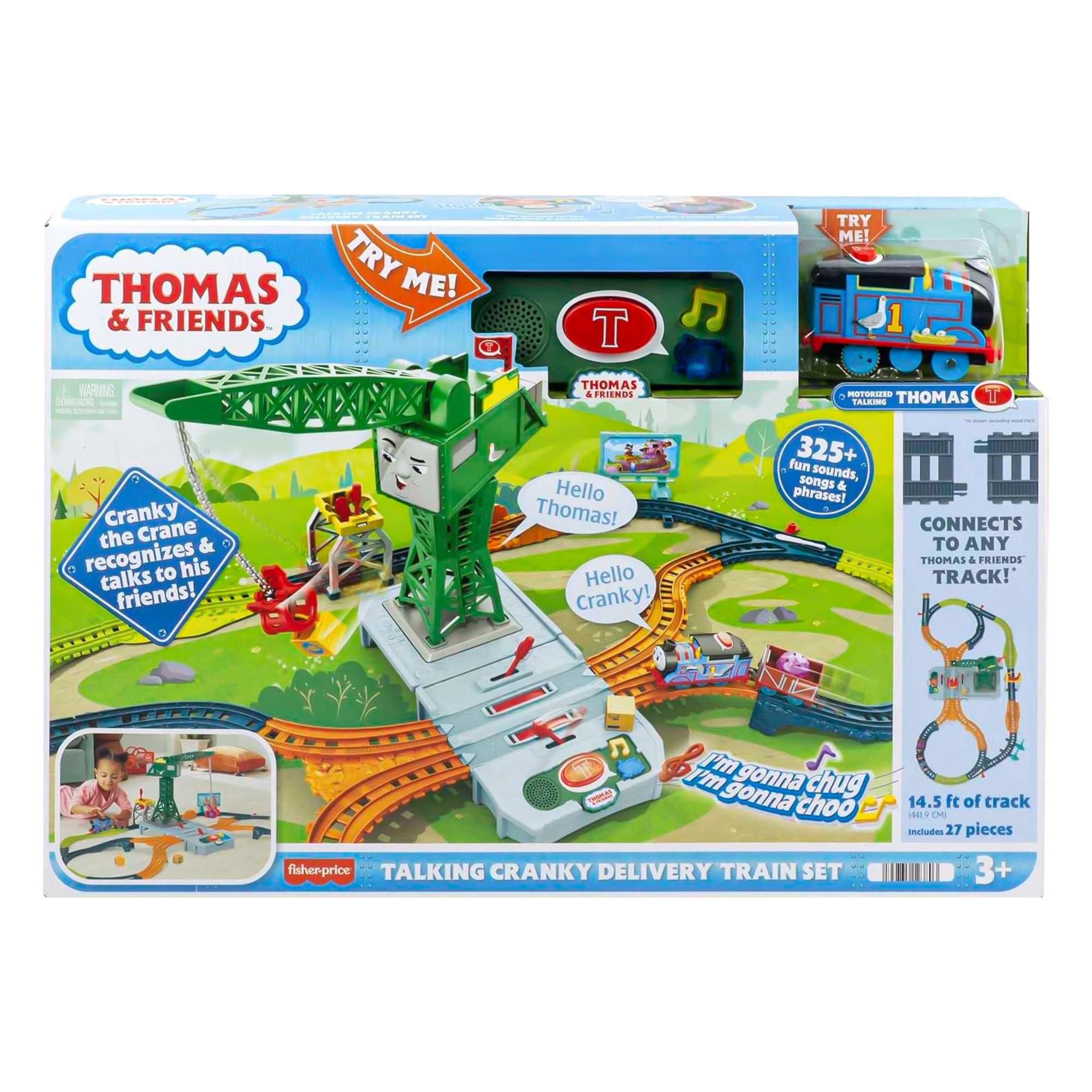 Thomas & Friends Talking Cranky Delivery Train Set | With Songs Sounds & Phrases