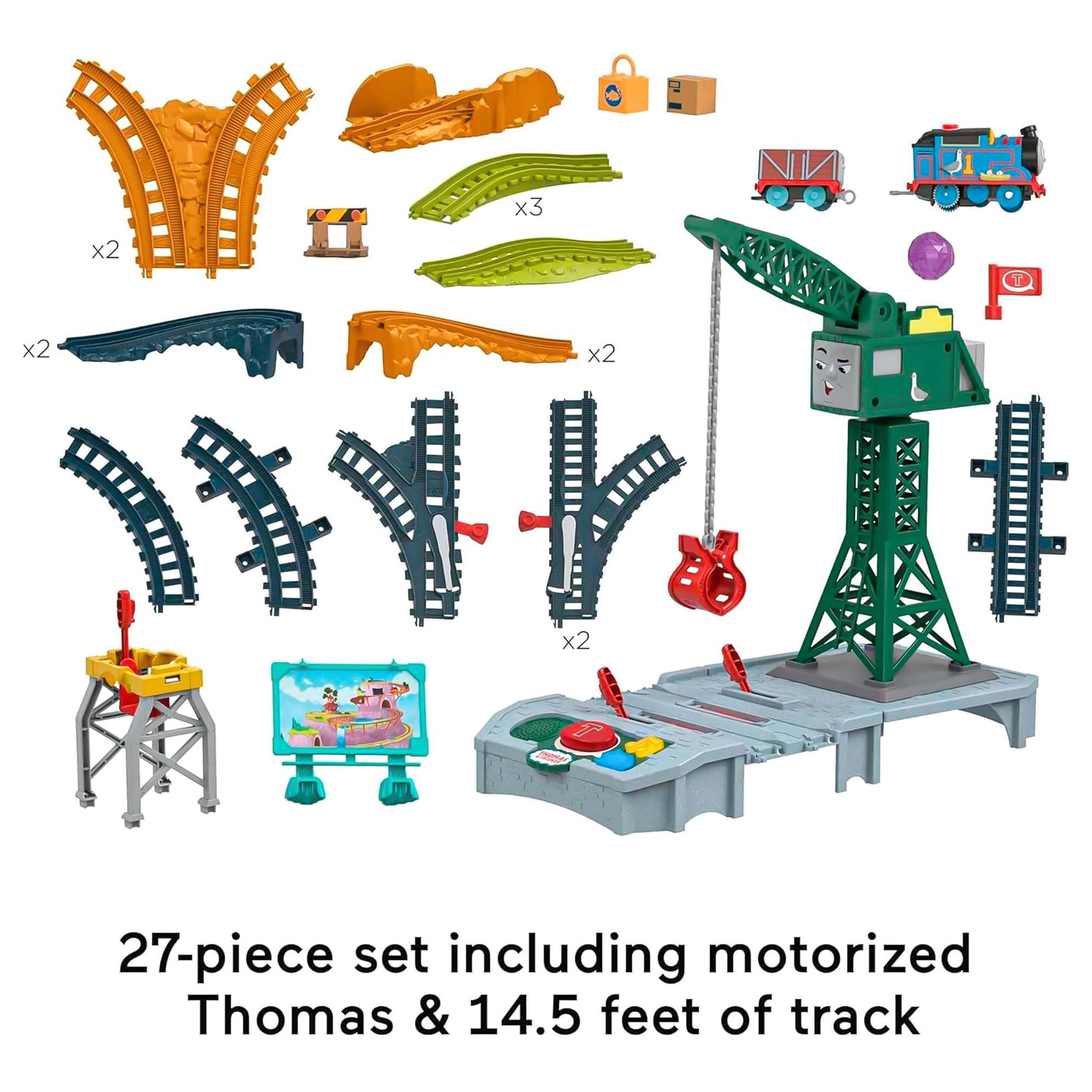 Thomas & Friends Talking Cranky Delivery Train Set | With Songs Sounds & Phrases