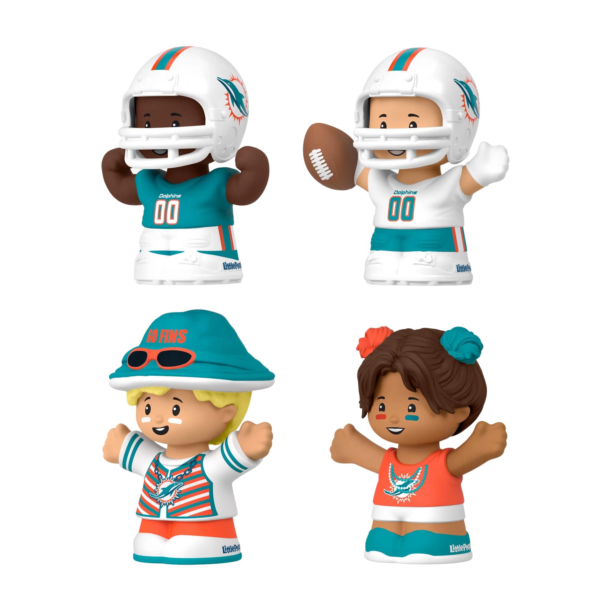 Miami Dolphins 4-Piece NFL Little People Collector Set