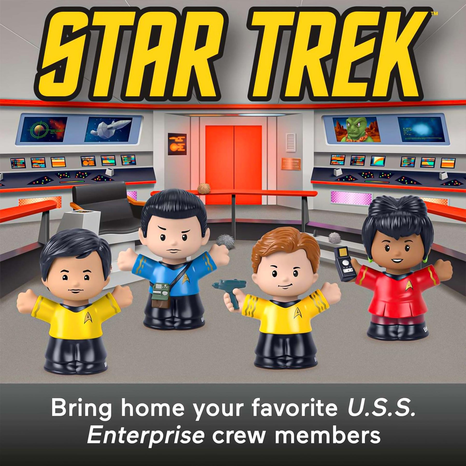 Fisher-Price Little People Star Trek TOS 4 Figure Set