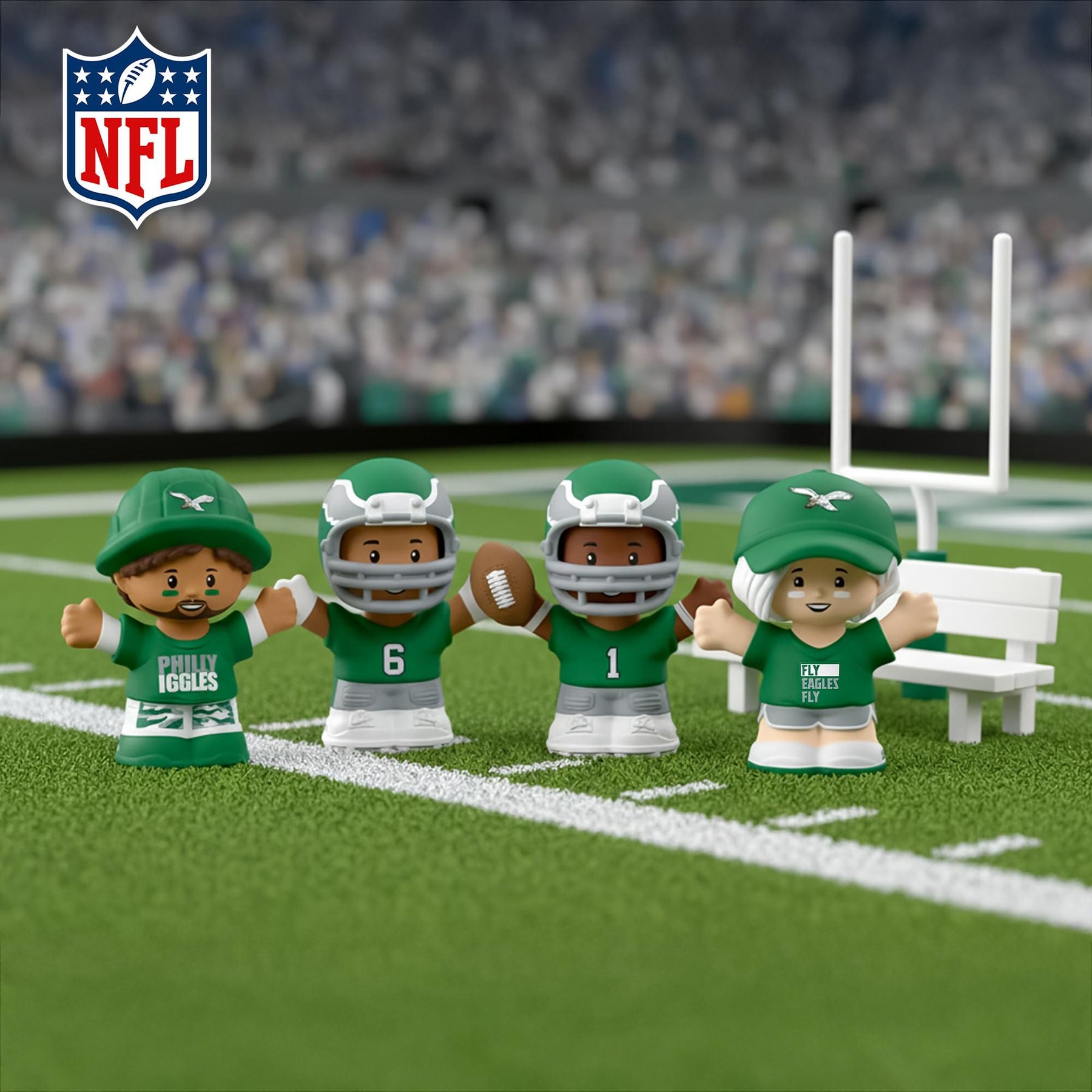 Philadelphia Eagles NFL Little People Collector Set | Alternate Jersey