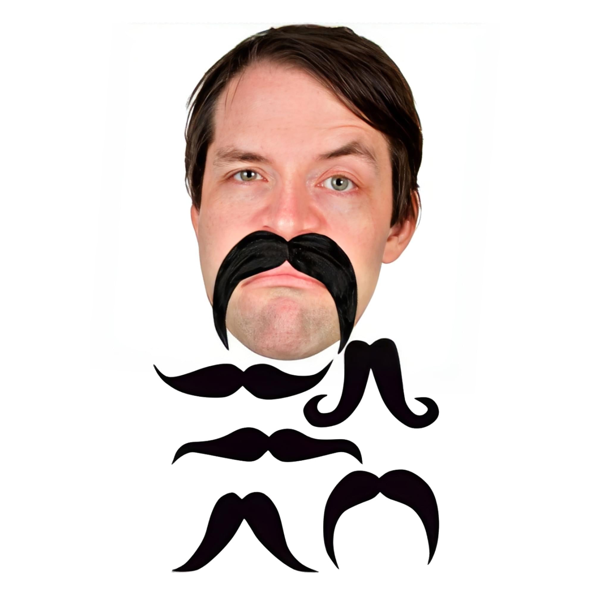 Shape It 6 Ways Black Moustache Costume Accessory
