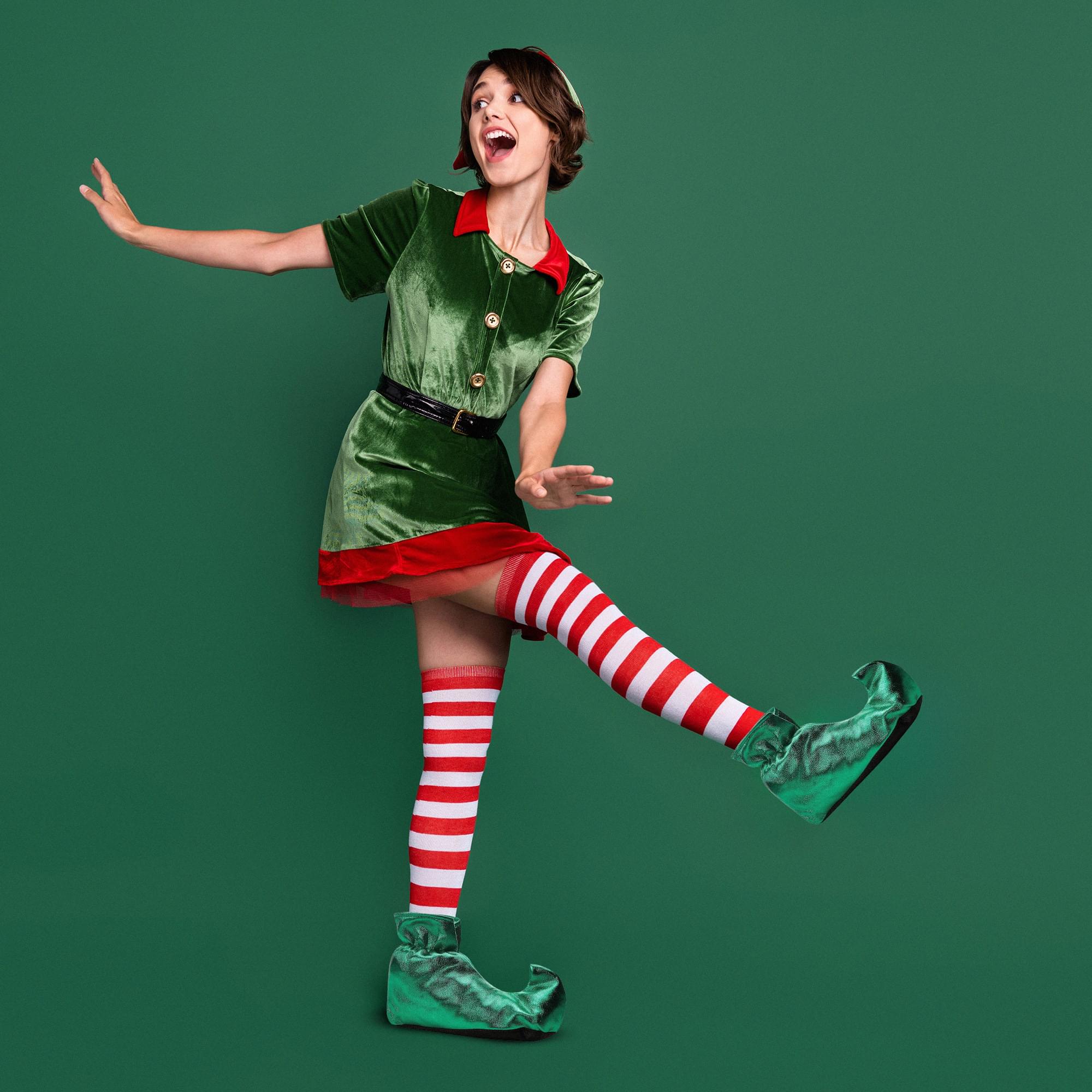Women's Deluxe Costume Cloth Elf Shoes