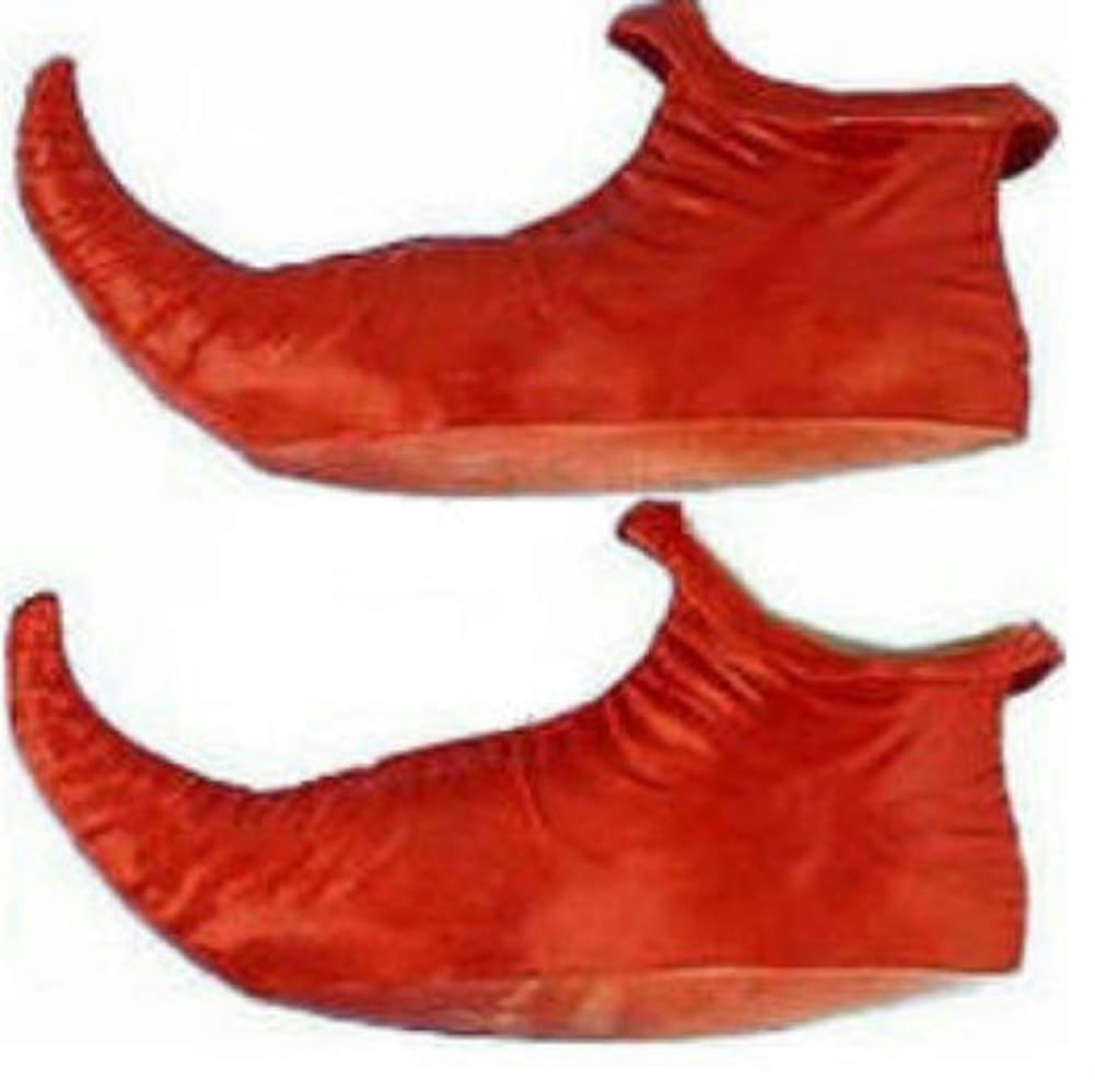 Christmas Elf PVC Costume Shoes: Red