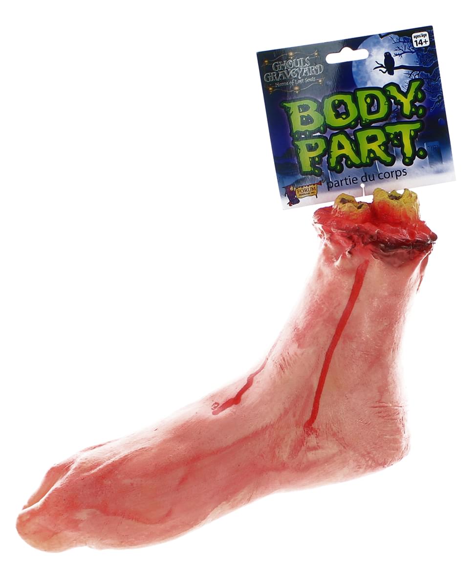 Bloody Body Part Scary Foot Halloween Costume Prop