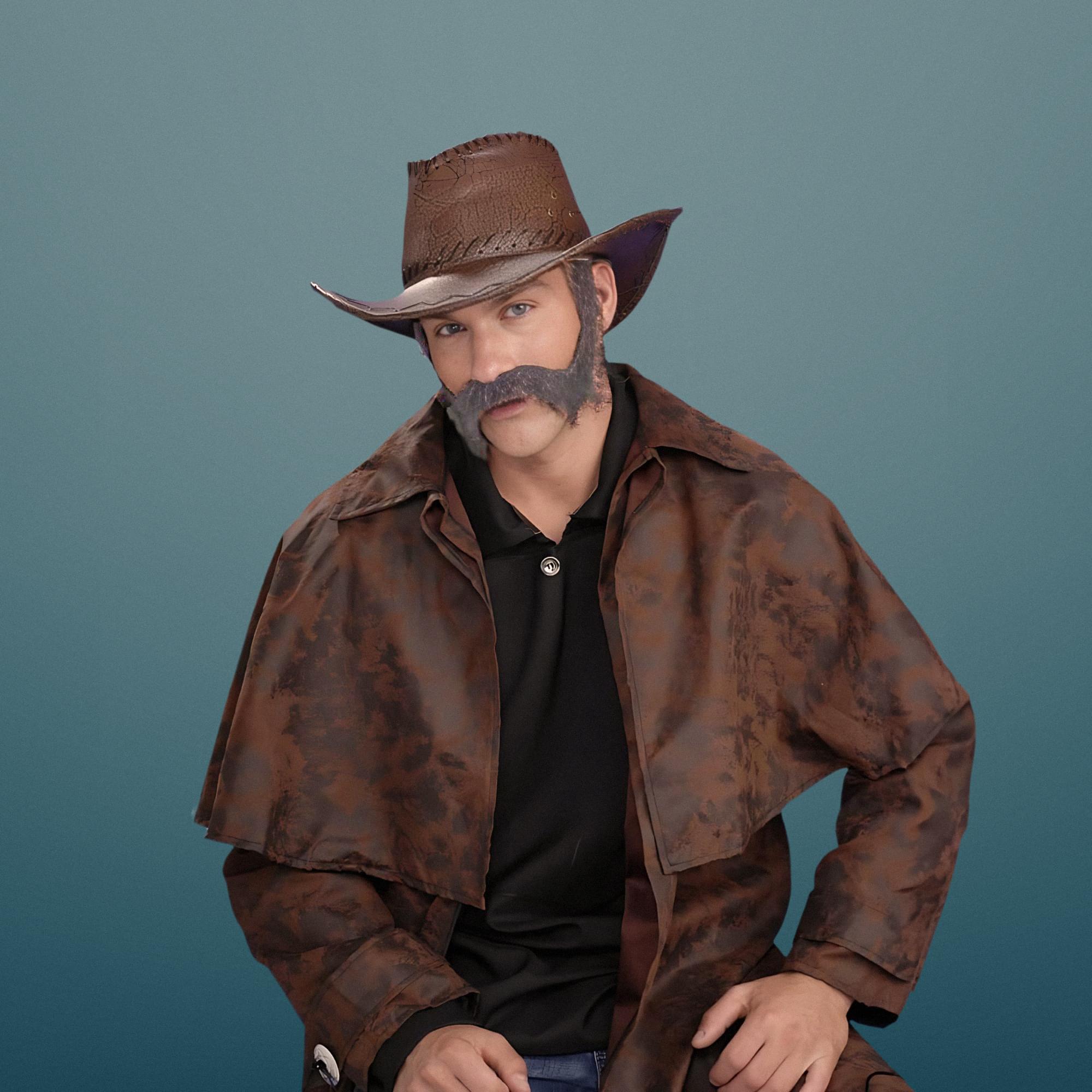 Civil War General Grey Moustache & Beard Costume Set