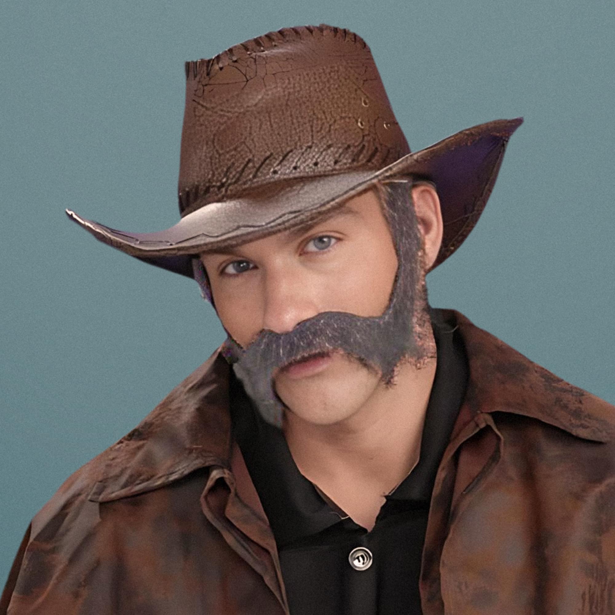 Civil War General Grey Moustache & Beard Costume Set