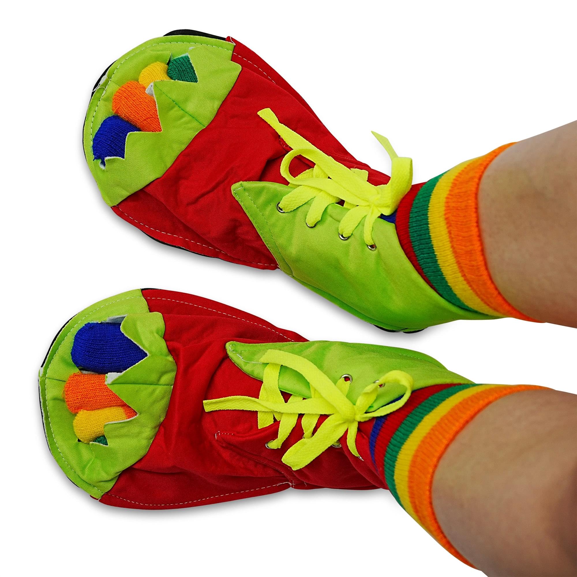 Clown Shoes And Toe Sock Costume Set Adult One Size