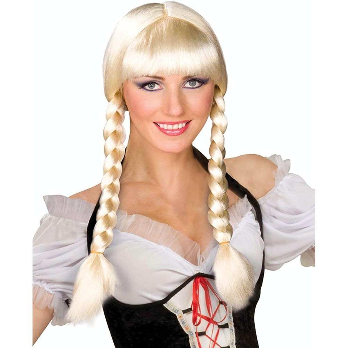 Inga Blonde Beer Girl Adult Costume Wig