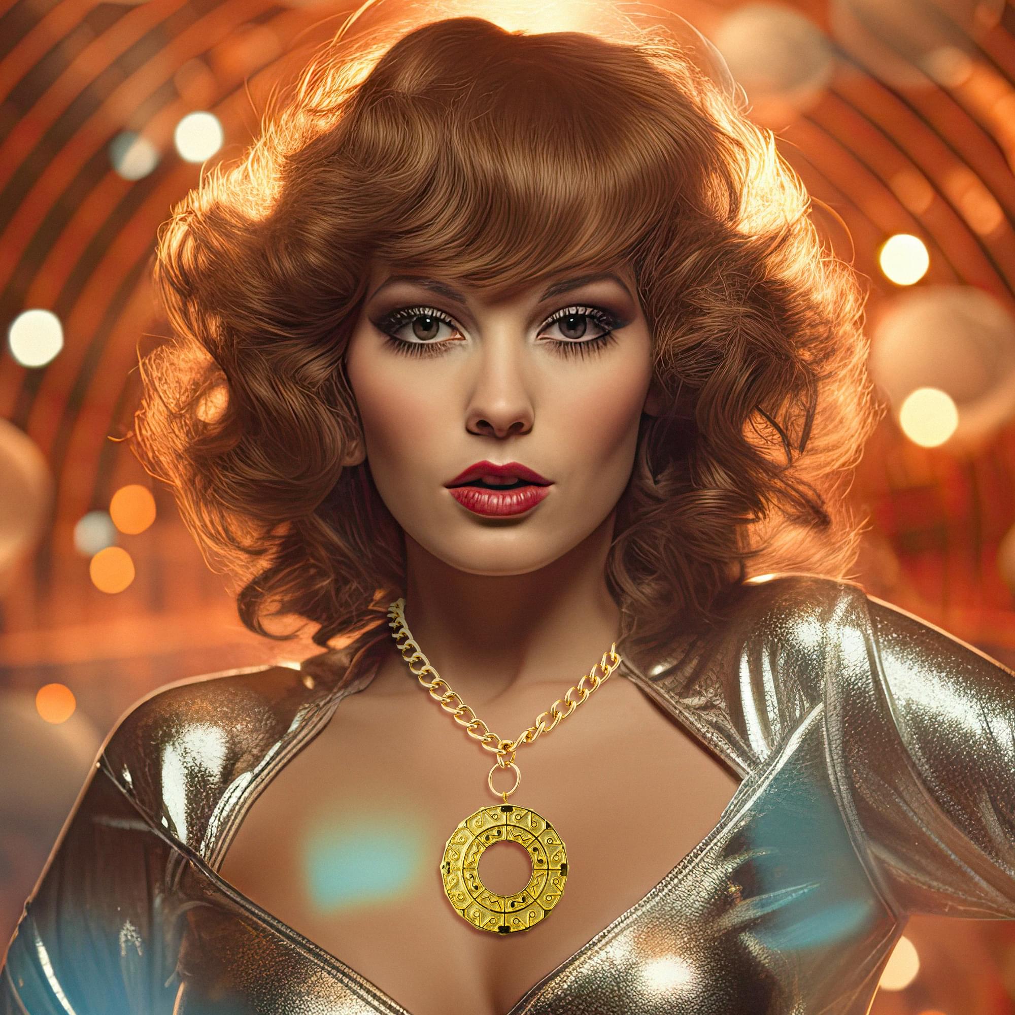 Disco Fever Costume Medallion