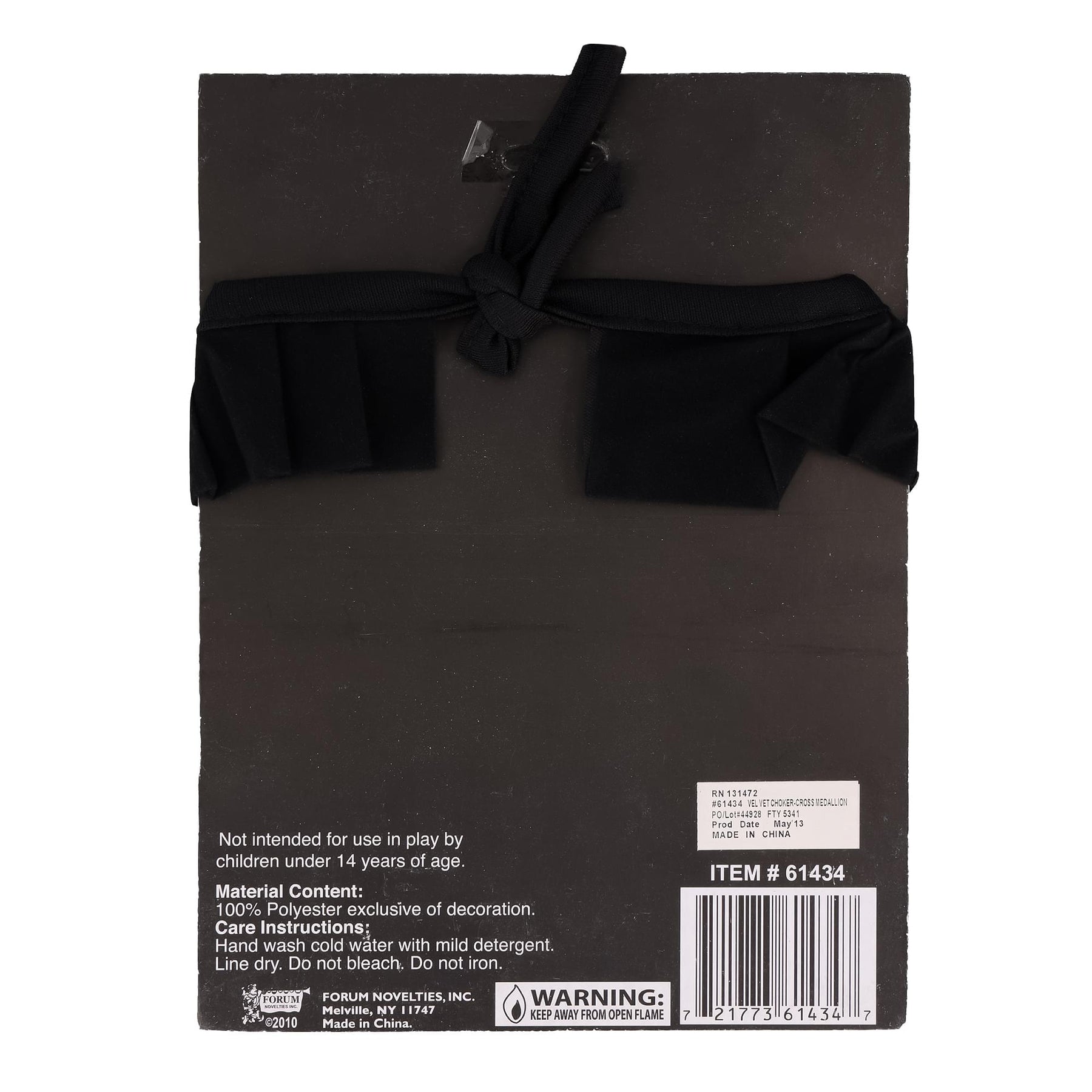 Velvet Choker-Cross Costume Medallion