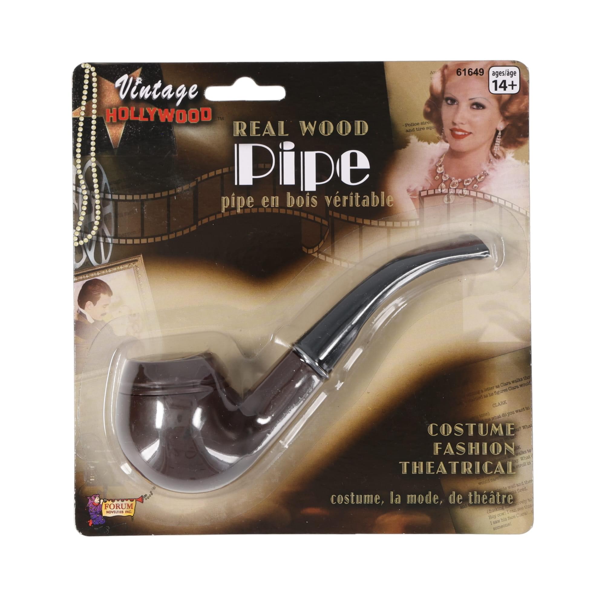 Vintage Black Wood Costume Tobacco Pipe