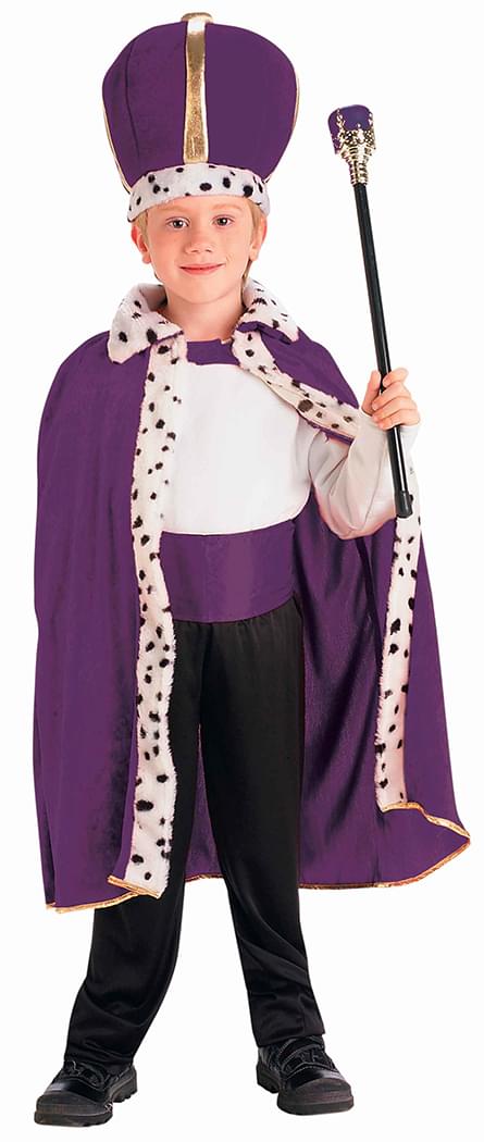 King Robe And Crown Costume Set Child