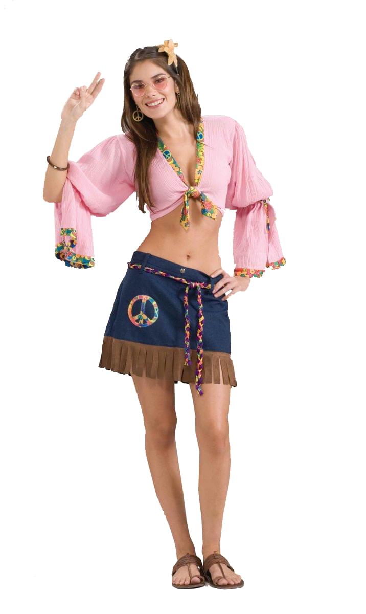 Sexy Generation Hippie Chickie Costume Skirt Adult