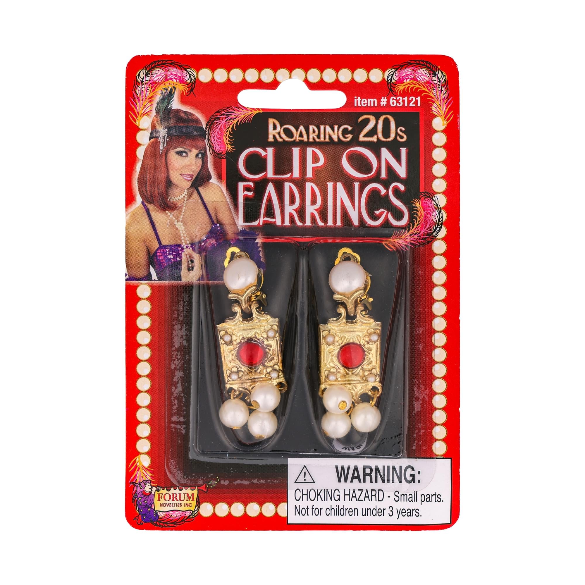 Roaring 20's Clip On Costume Earrings