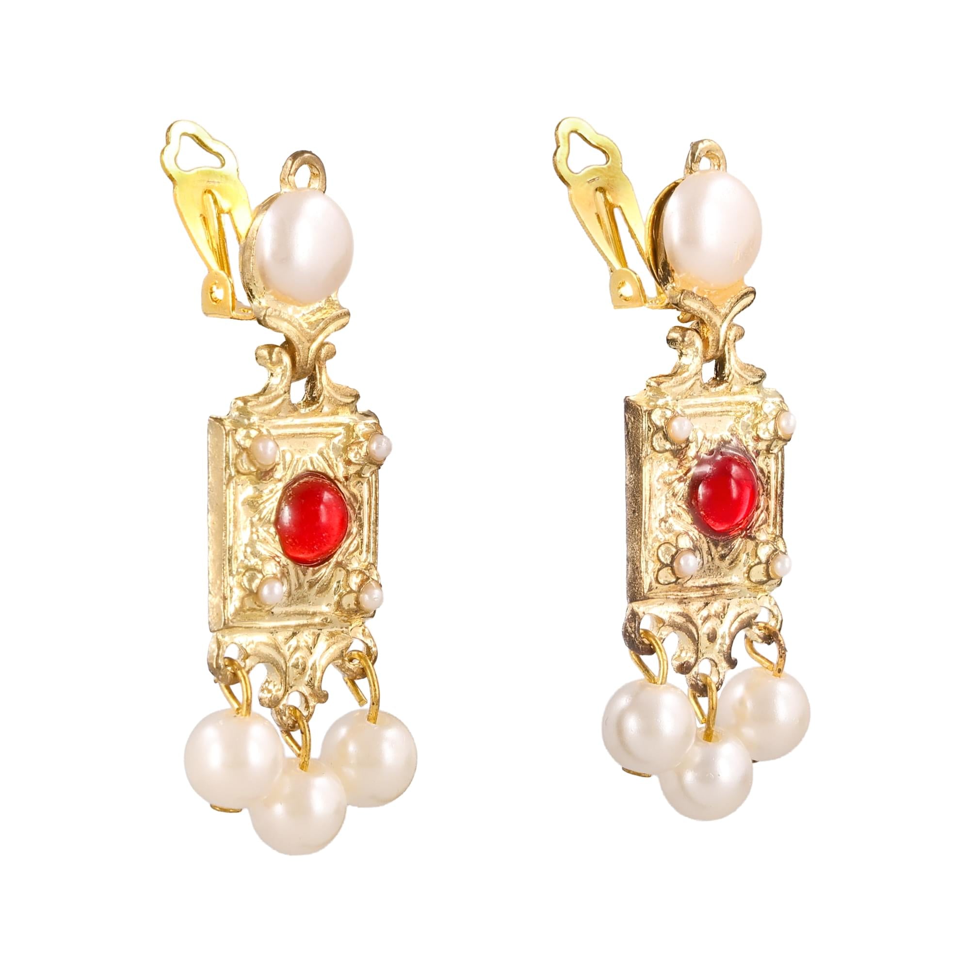Roaring 20's Clip On Costume Earrings