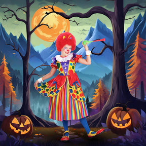 Circus Clown Princess Dress Costume Child
