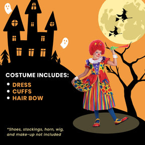 Circus Clown Princess Dress Costume Child