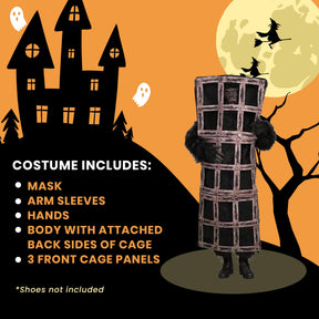 Gorilla Ape In Cage Costume Adult