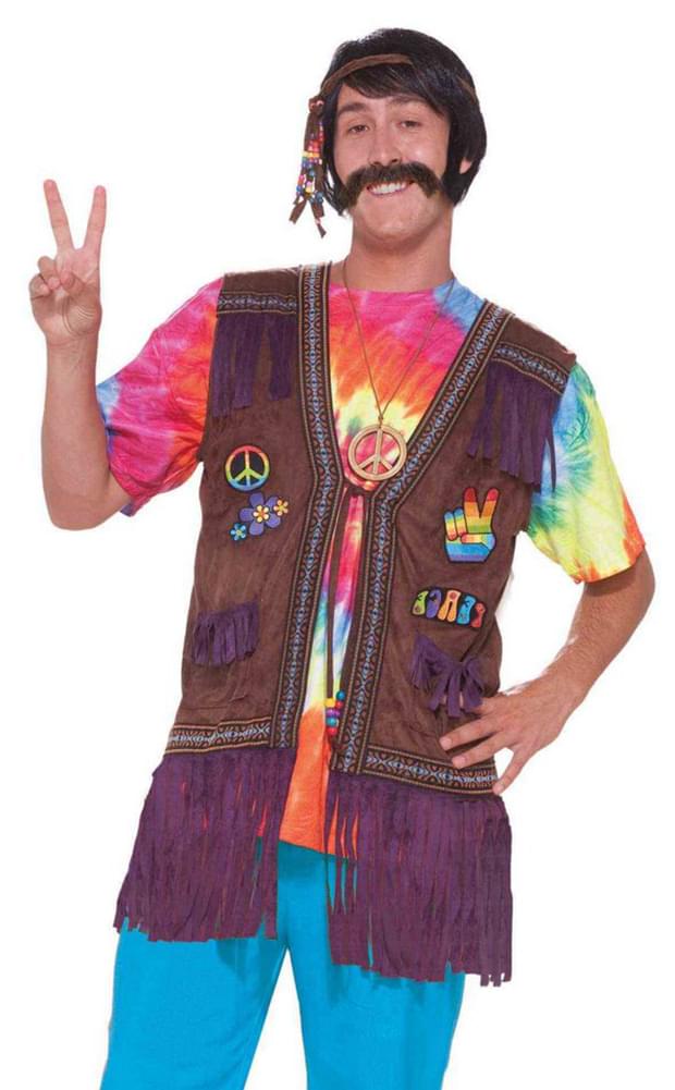 Hippie Peace Vest Adult Costume Accessory