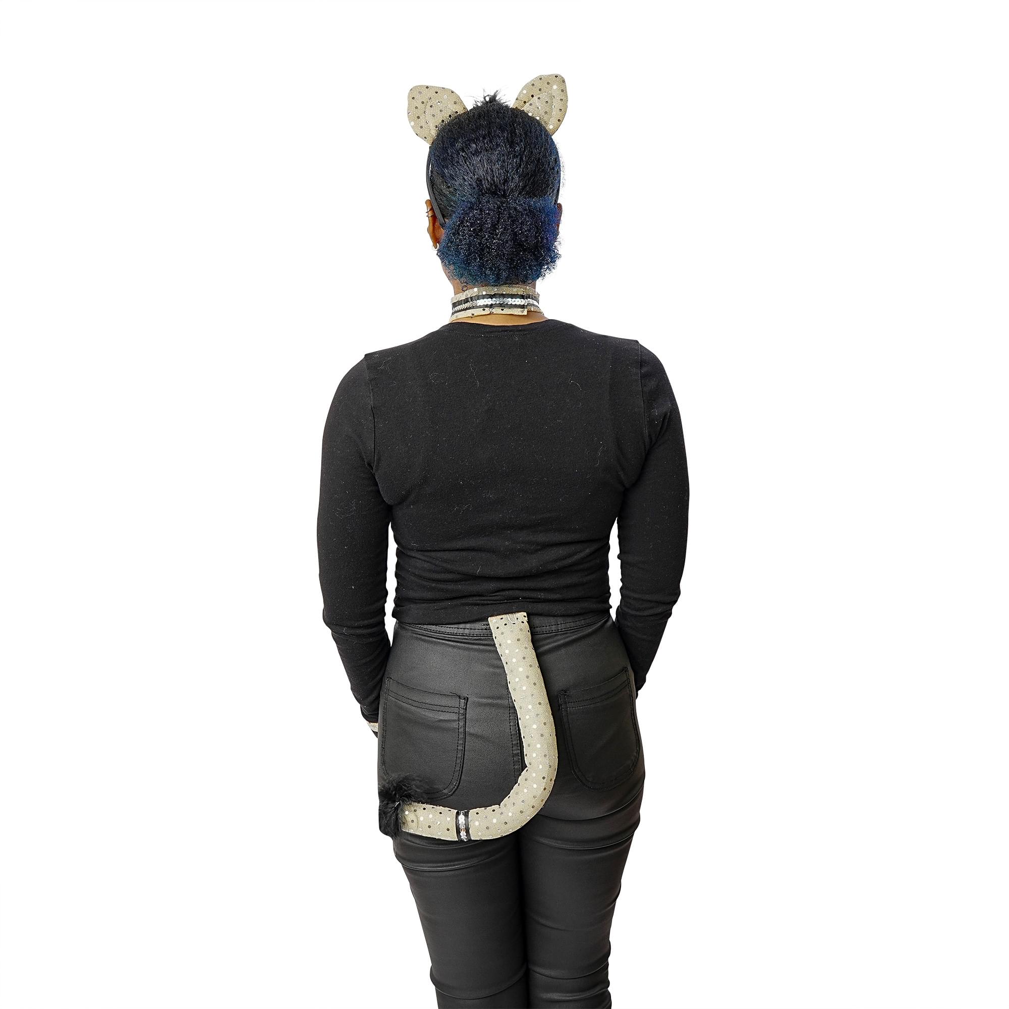 Cat Adult Costume Set - Headpiece, Tail, Collar, & Cuffs