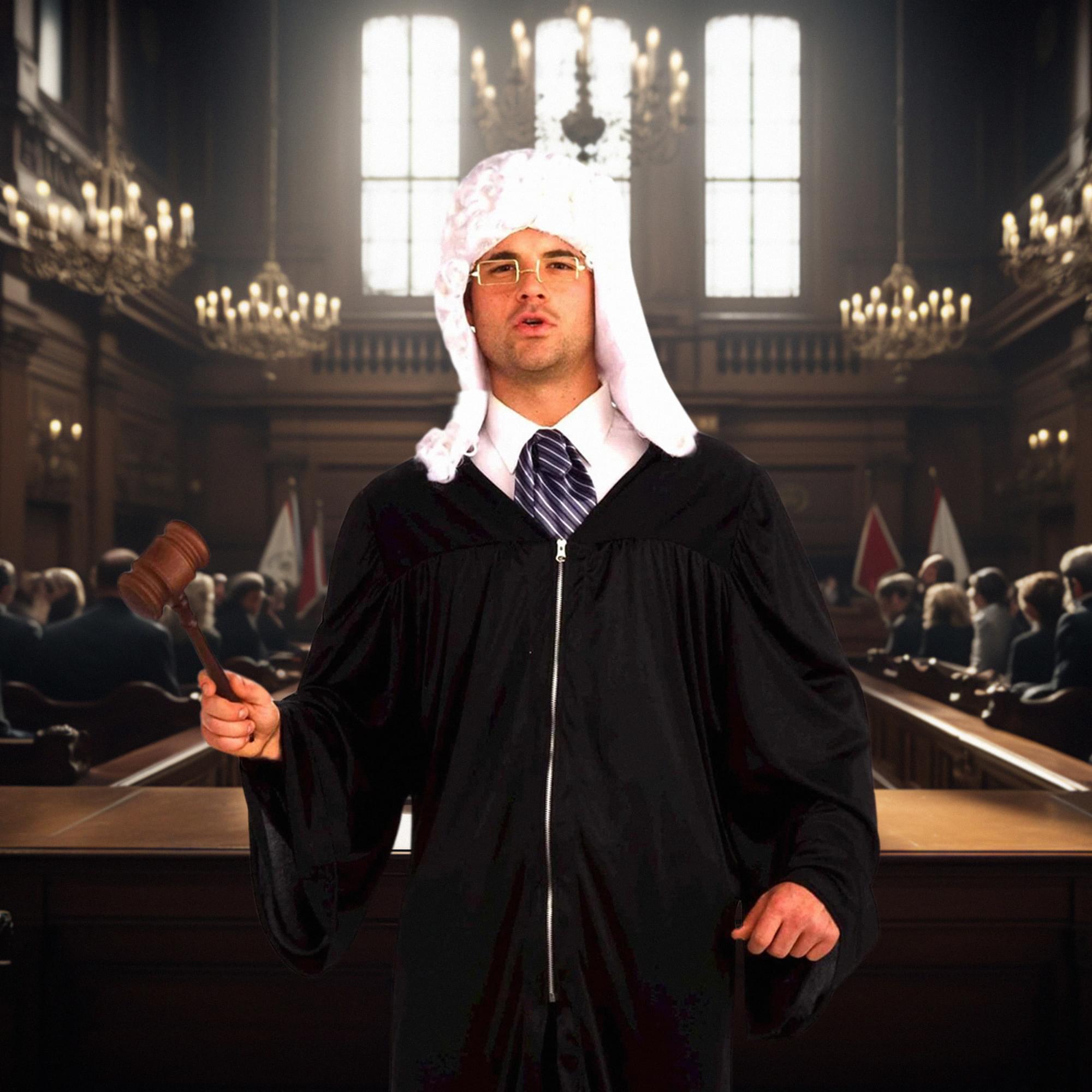 Judge Robe Costume Black Adult