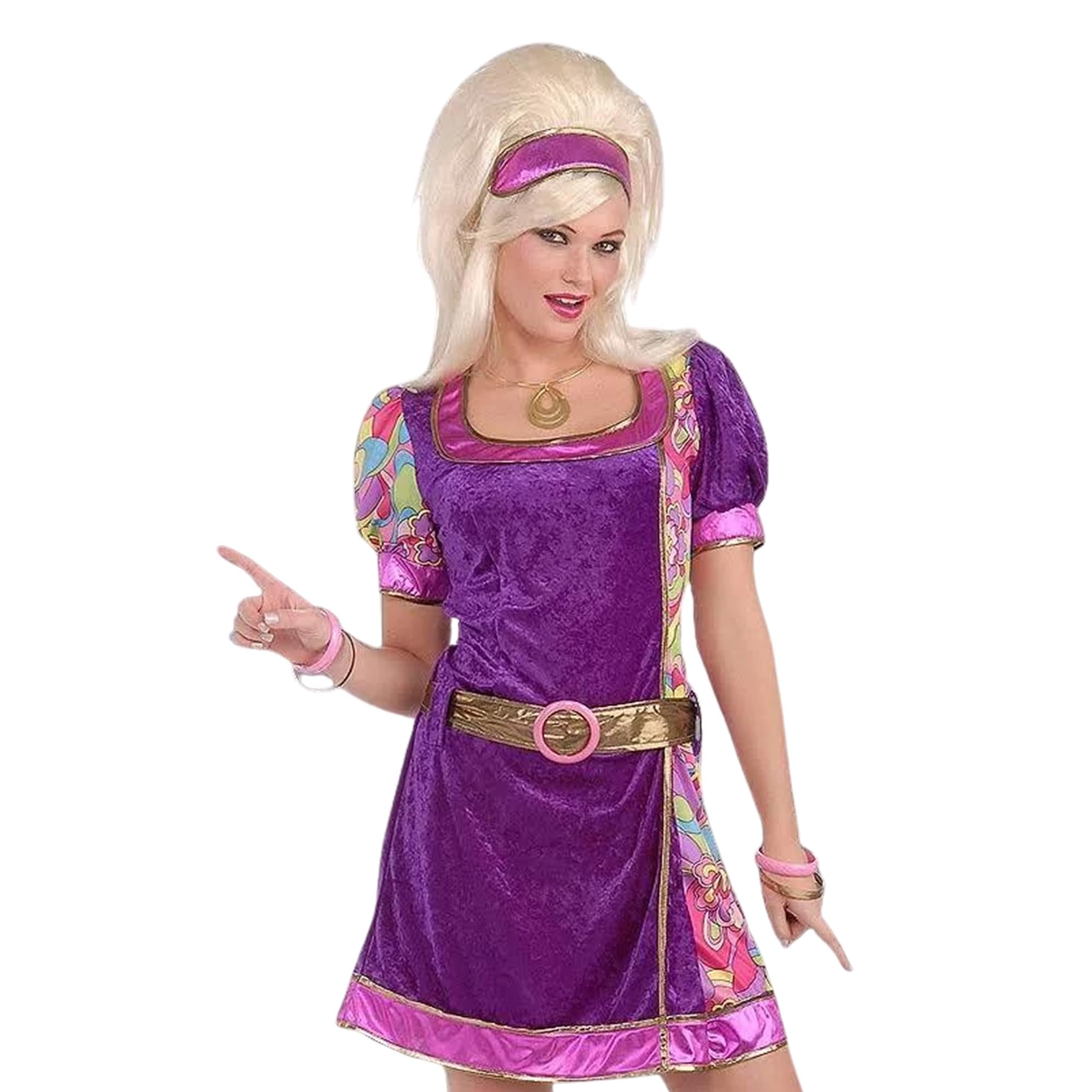 Funky Time 60's Dress w/ Headband Costume Adult