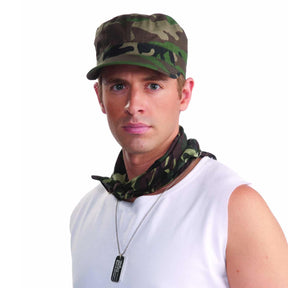 Combat Hero Camouflage Army Cap Costume Accessory