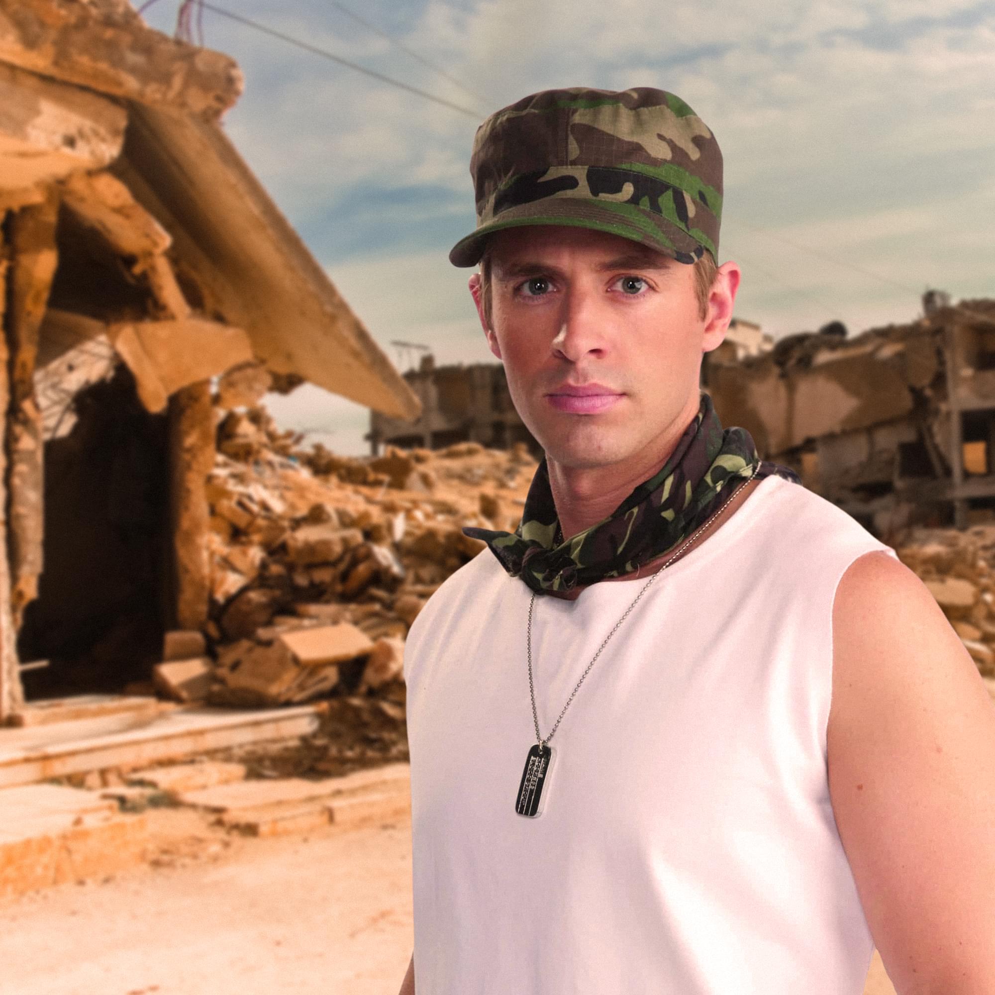 Combat Hero Camouflage Army Cap Costume Accessory