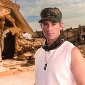 Combat Hero Camouflage Army Cap Costume Accessory