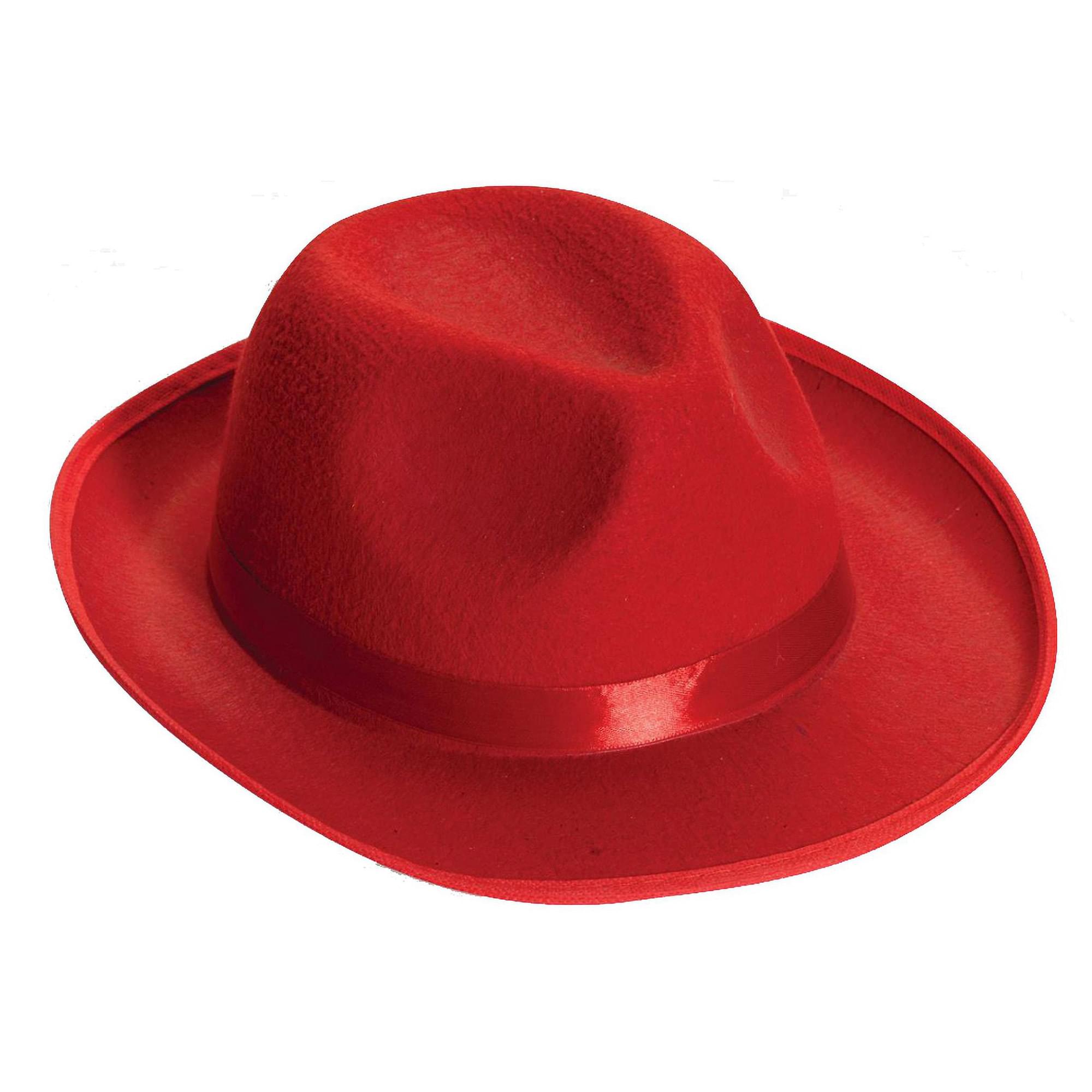 Red Felt Adult Costume Fedora