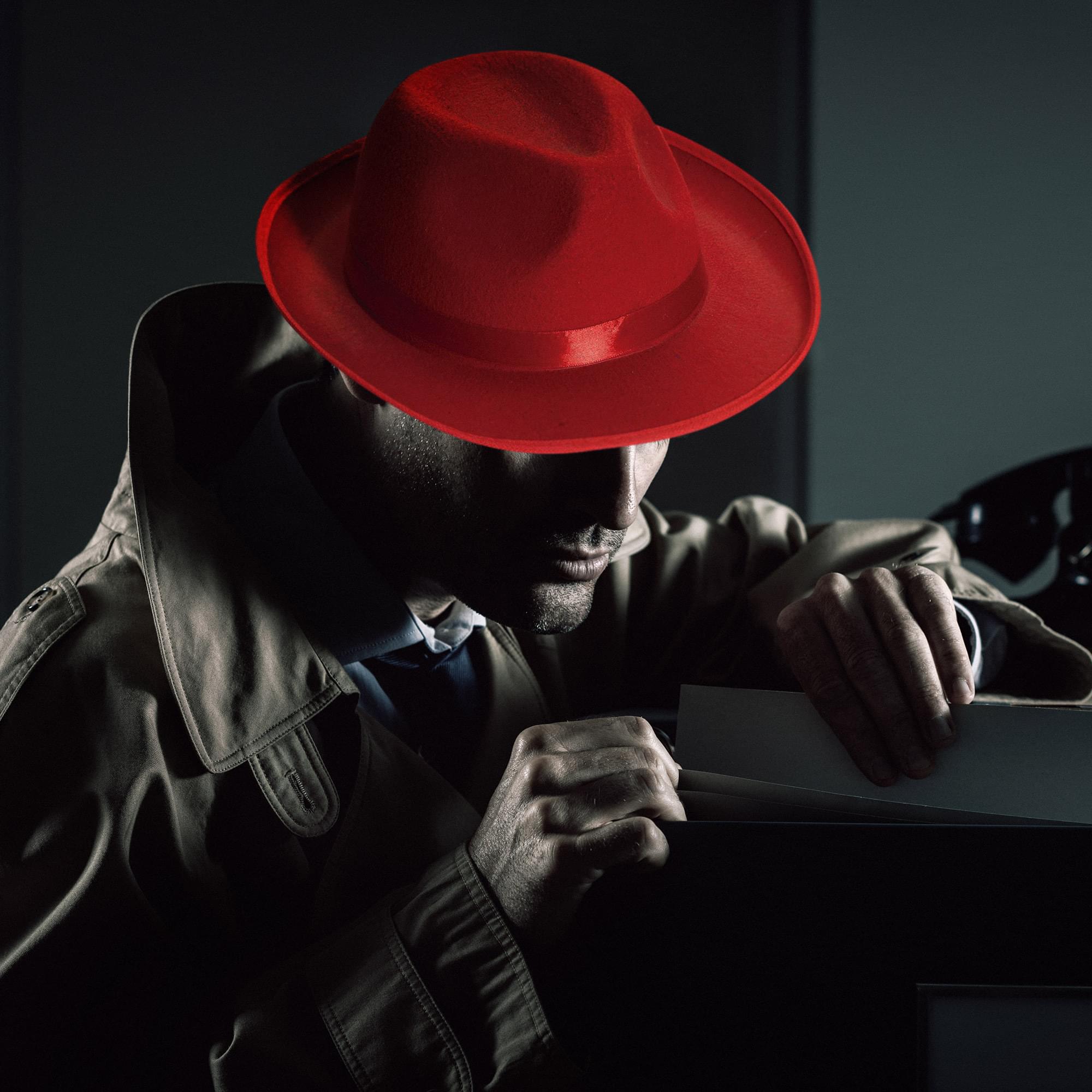 Red Felt Adult Costume Fedora