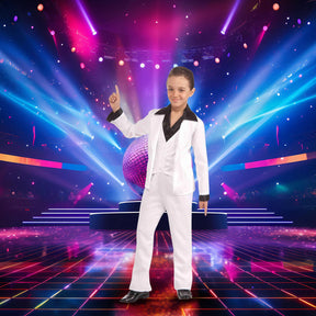 70's Disco Fever White Suit Child Costume
